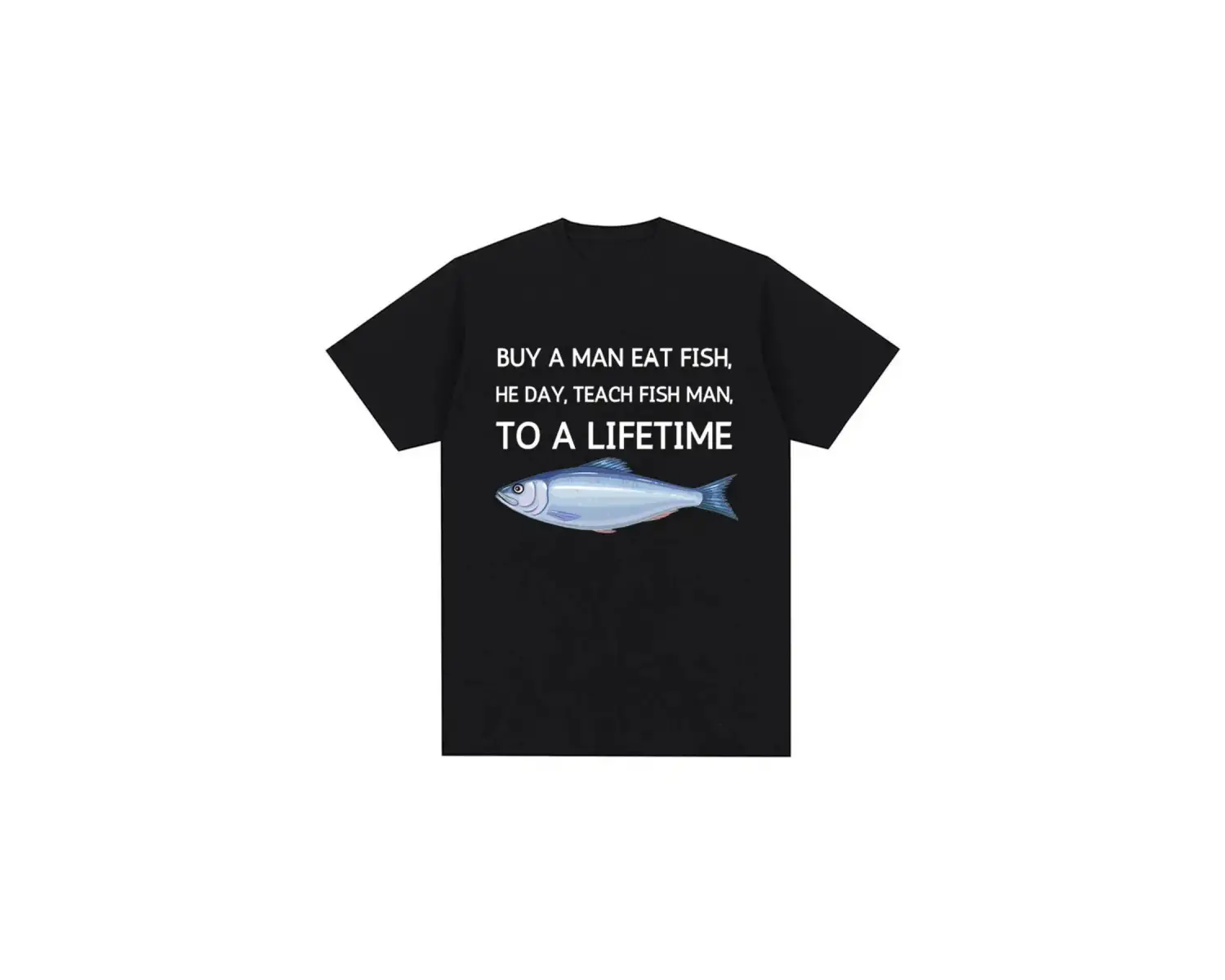 Siyah Komik Balık Diyagramı Meme Grafik Retro