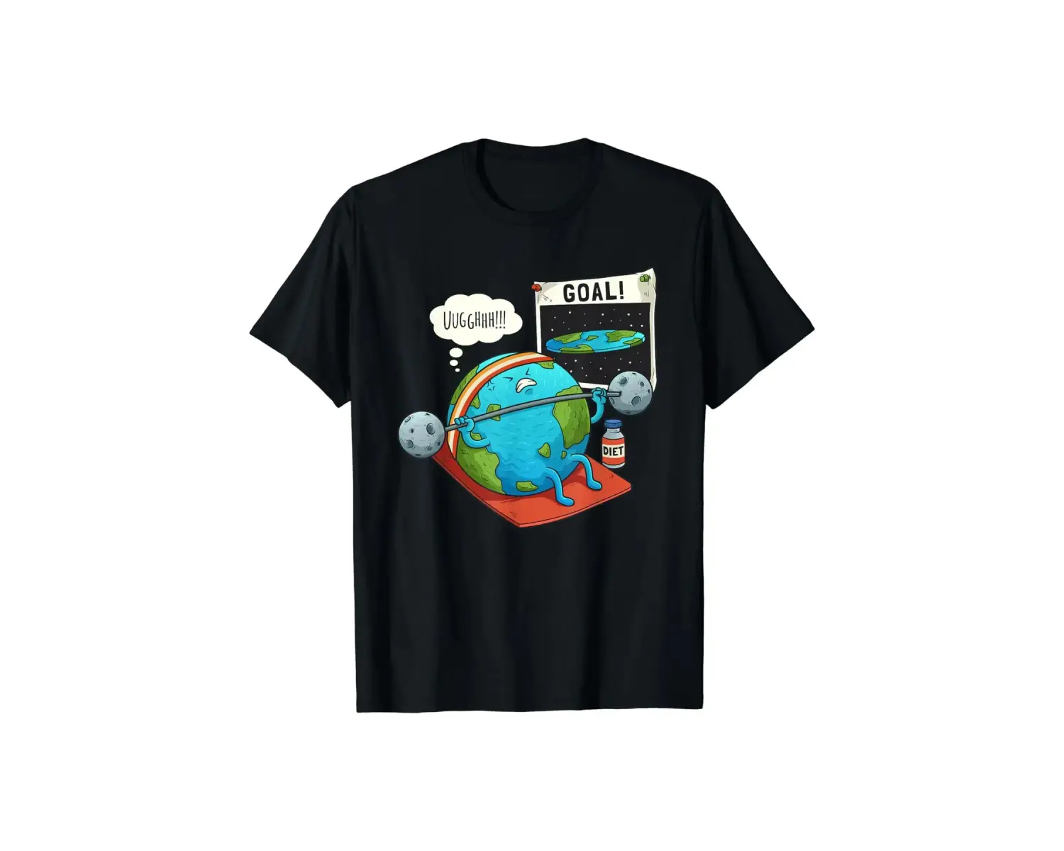 Siyah Komik Düz T Spor Eğitimi Takım Elbise Grafik T Sokak Kişilik Grafik T Shir