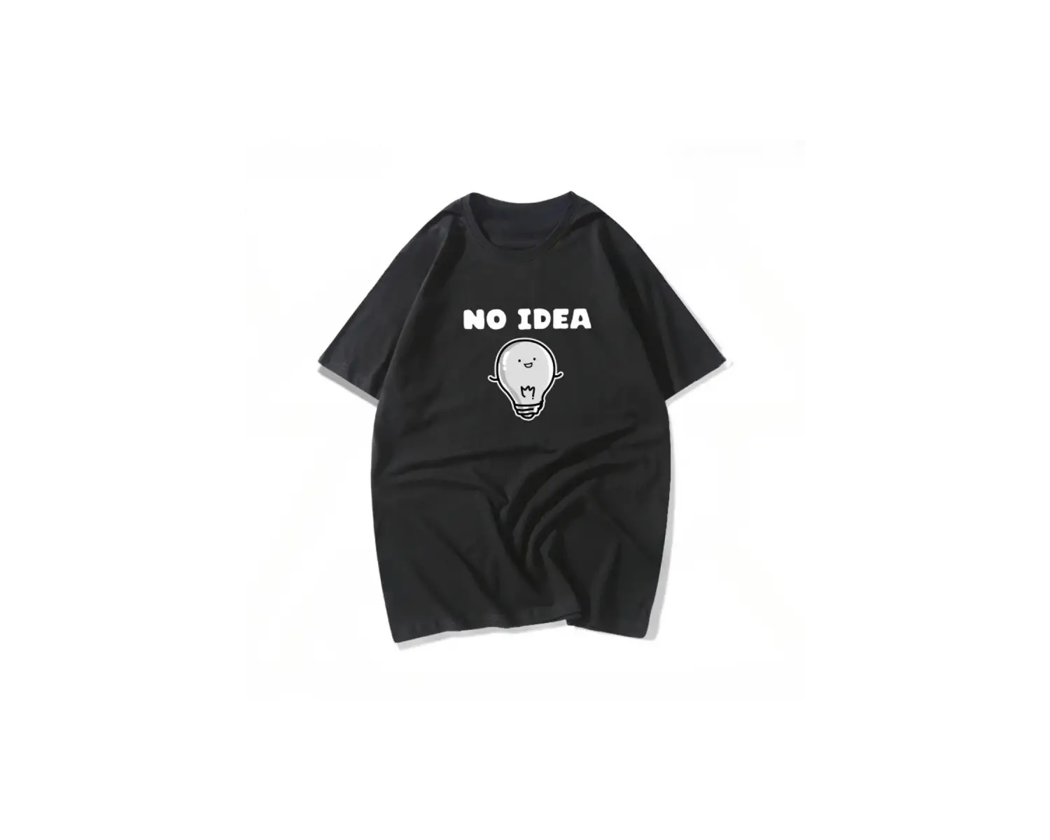 Siyah Komik Sloganı Im Late for Work Mizah Vintage Japonya Kanji Hiçbir Fikir Baskılı T Sh