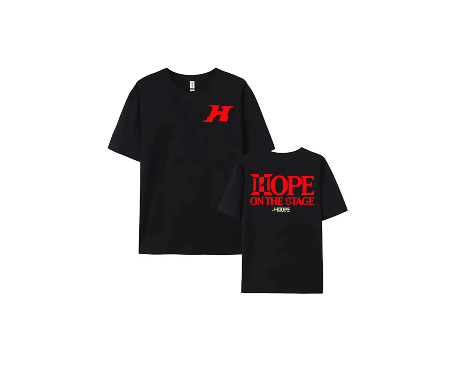 Siyah Kore Şarkıcı J-Hope Sahnede Turu Unisex Sokak Grafik Hi