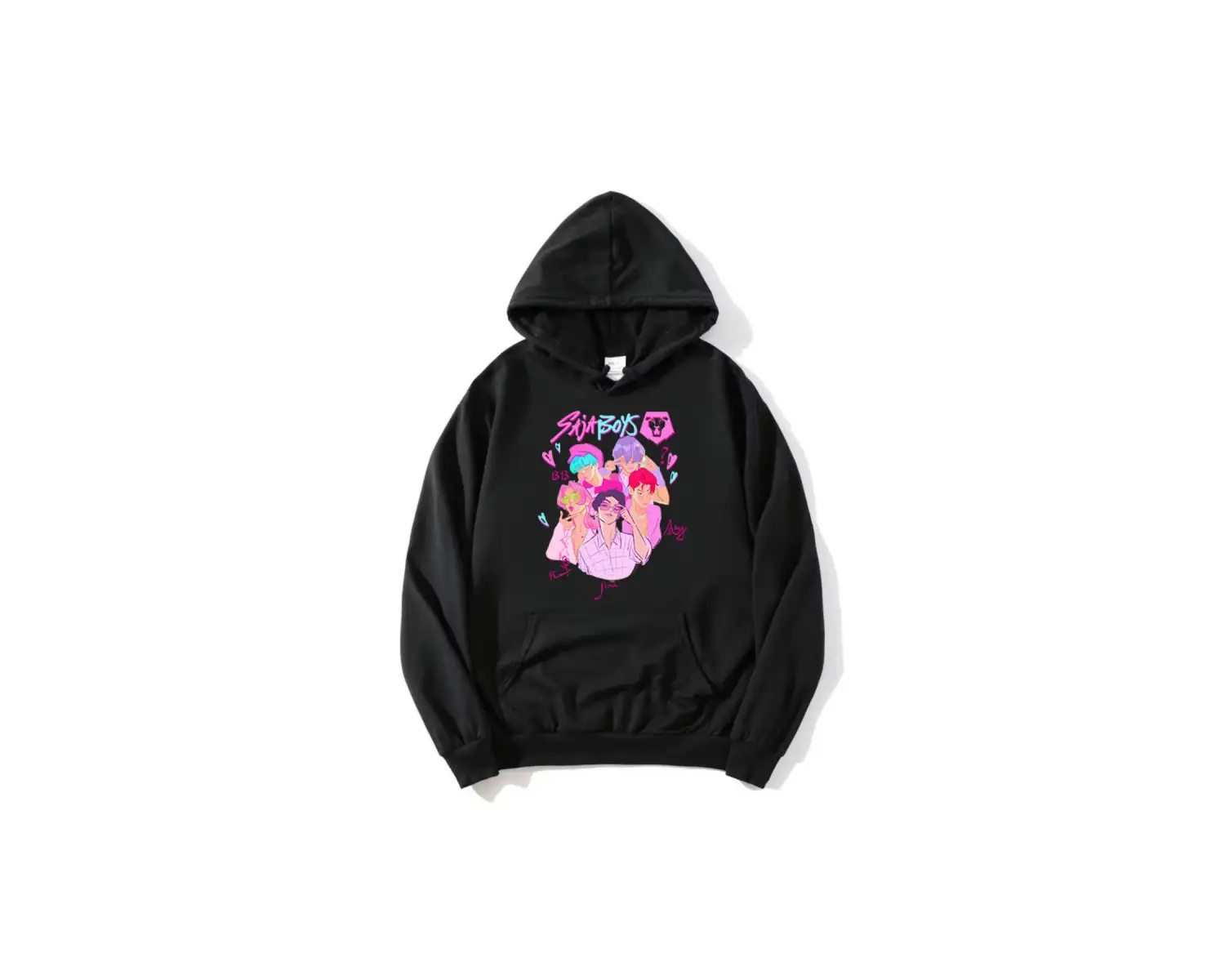 Siyah KPop Demon Hunters Saja Boys Derpy TigerModa Film Baskıl