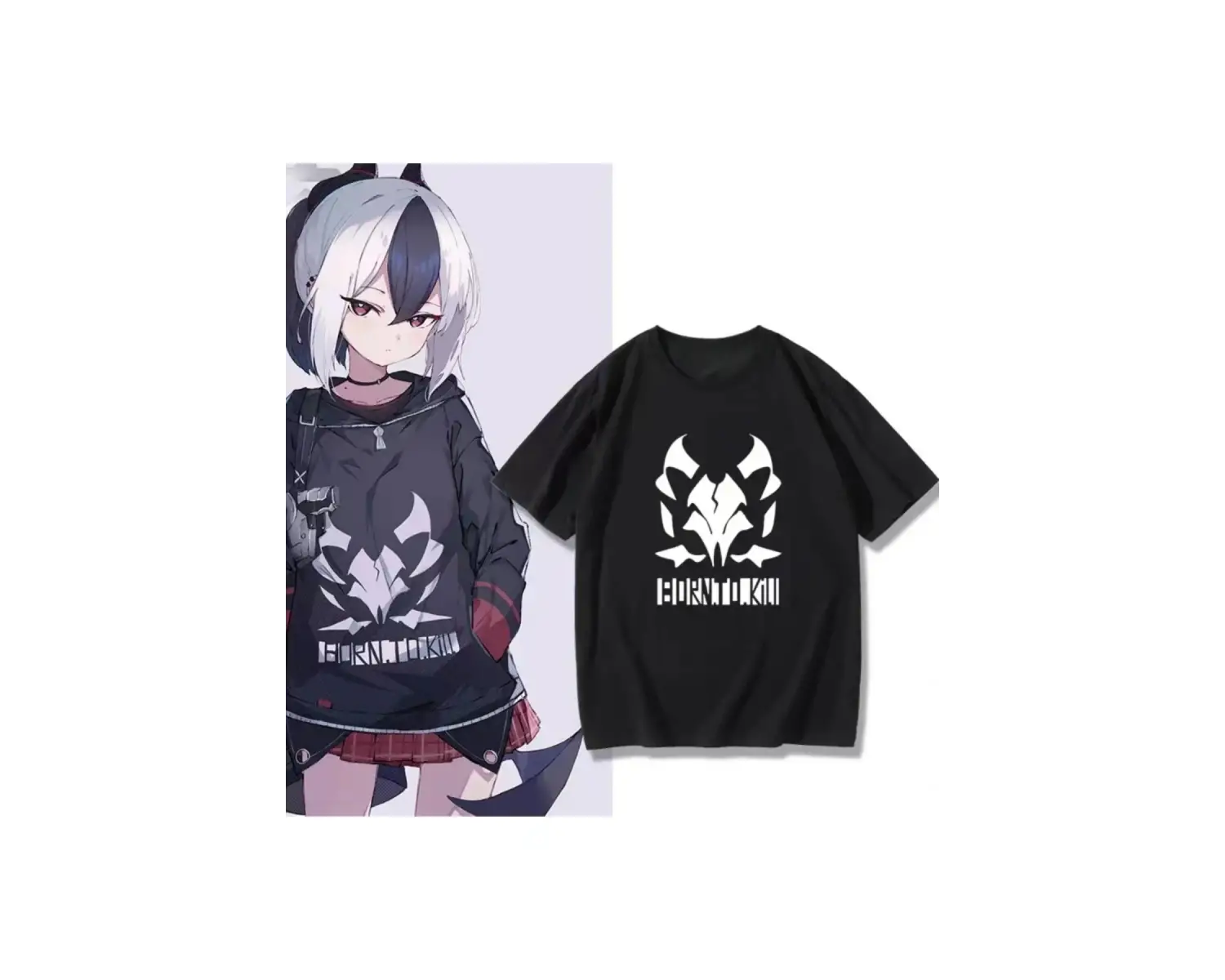 Siyah Mavi Arşiv Manga Grafik Tee Onikata Kayoko Anime Üs