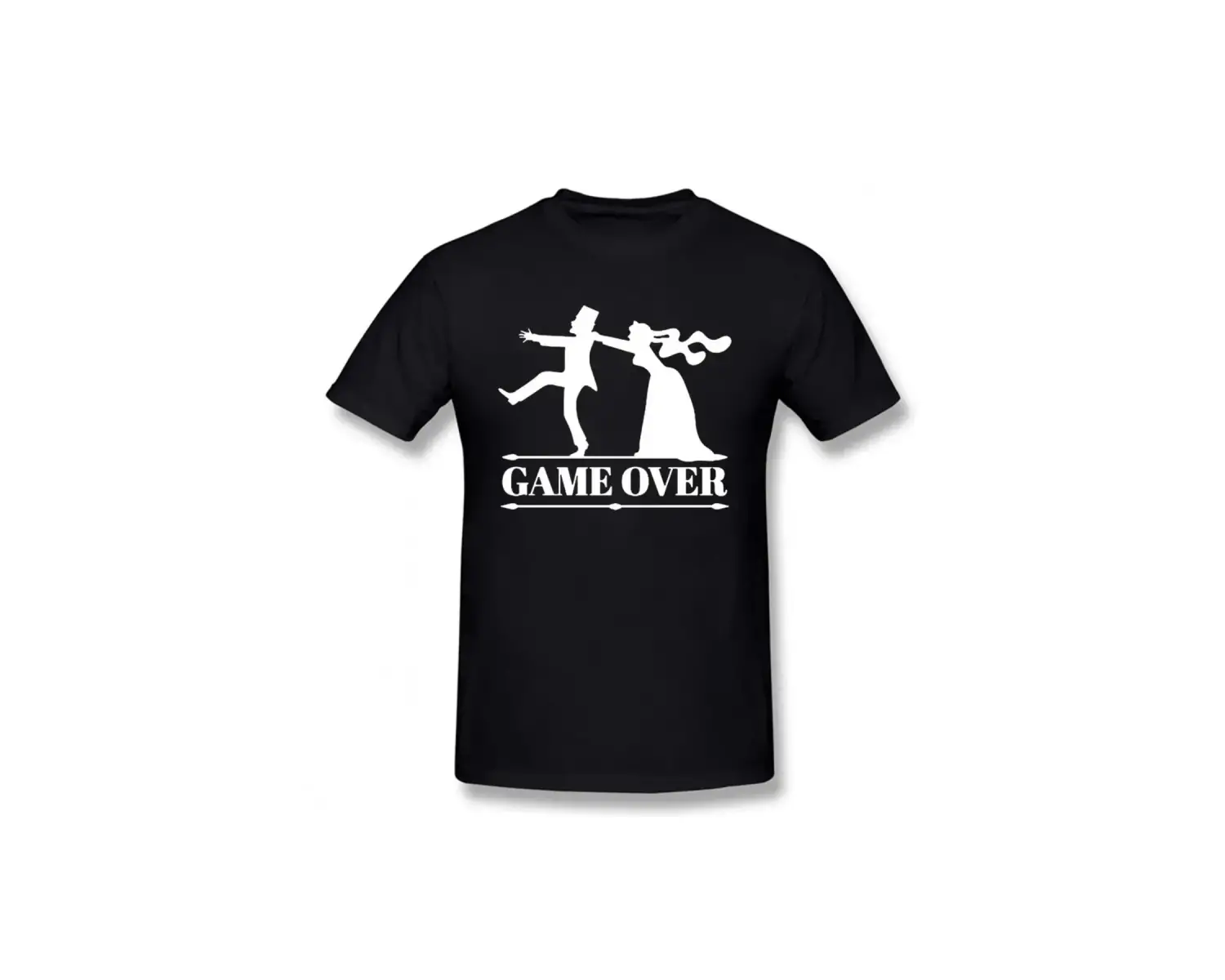 Siyah Oyun Bitti Gelin Damat Bekarlığa Veda Partisi Komik Tshirt Cam