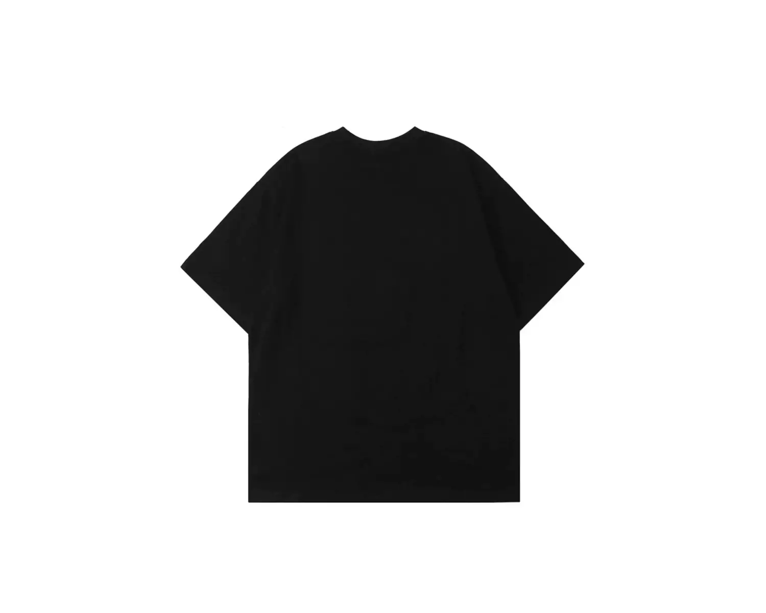 Siyah Rreenness Clup Baskılı Oversize Bisiklet Yaka Erkek Tişört