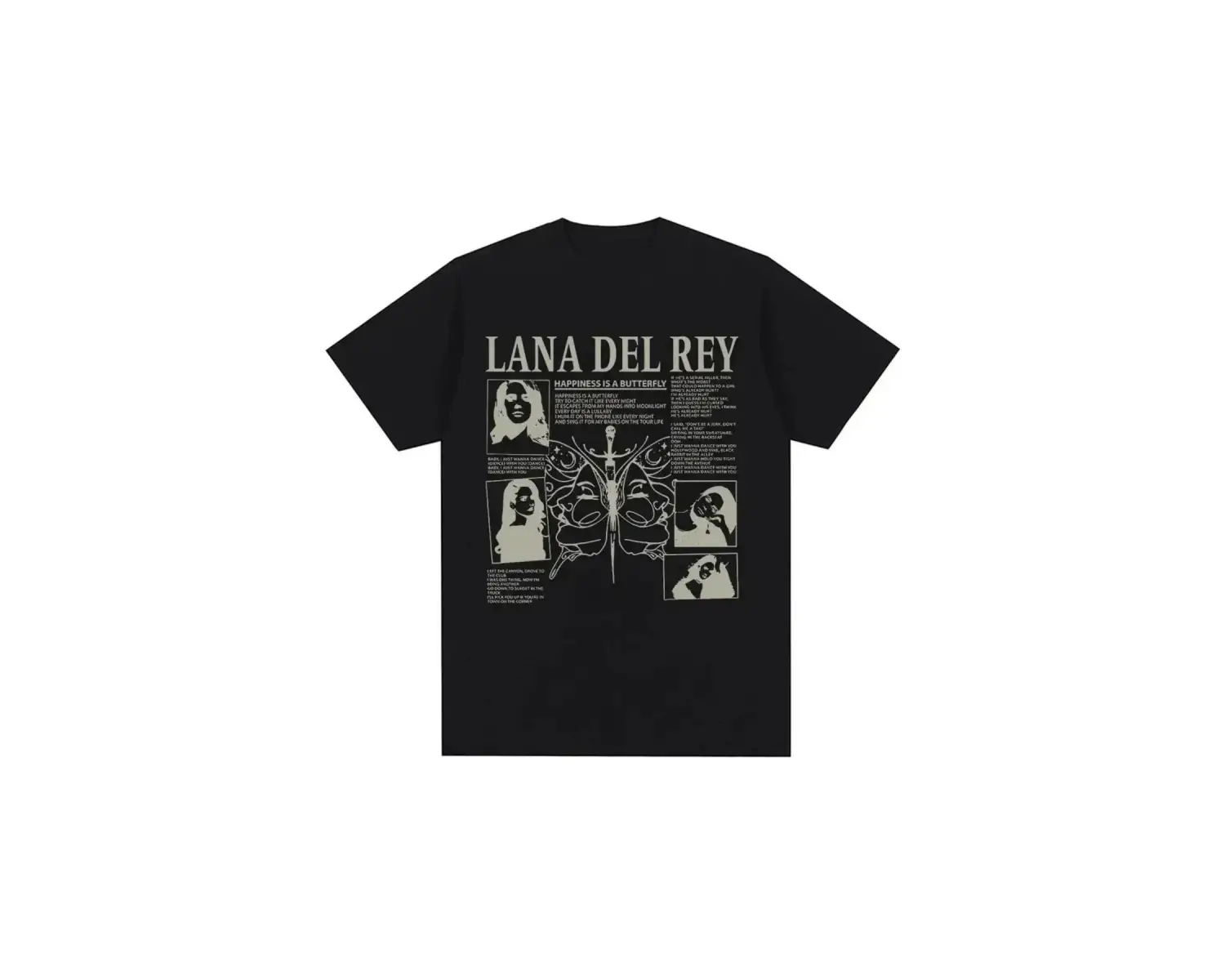 Siyah Şarkıcı Lana Del Rey Baskı Hip Hop leri Streetwear Harajuku kı