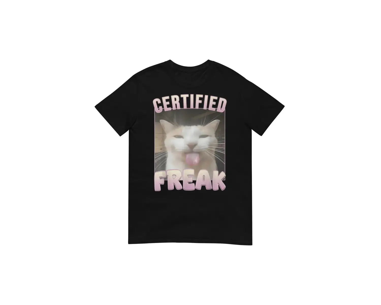 Siyah Sertifikalı Freak Komik Kedi Opium Ürün Üst