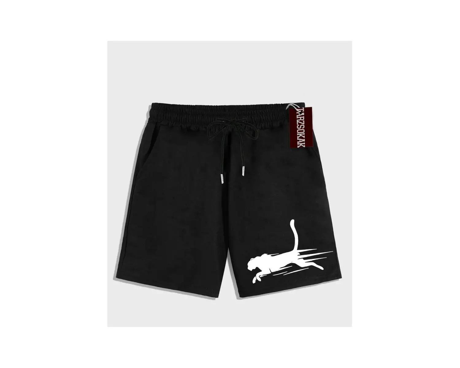 Siyah Şort KOD Trend EMRG Erkek Ejderha Baskılı