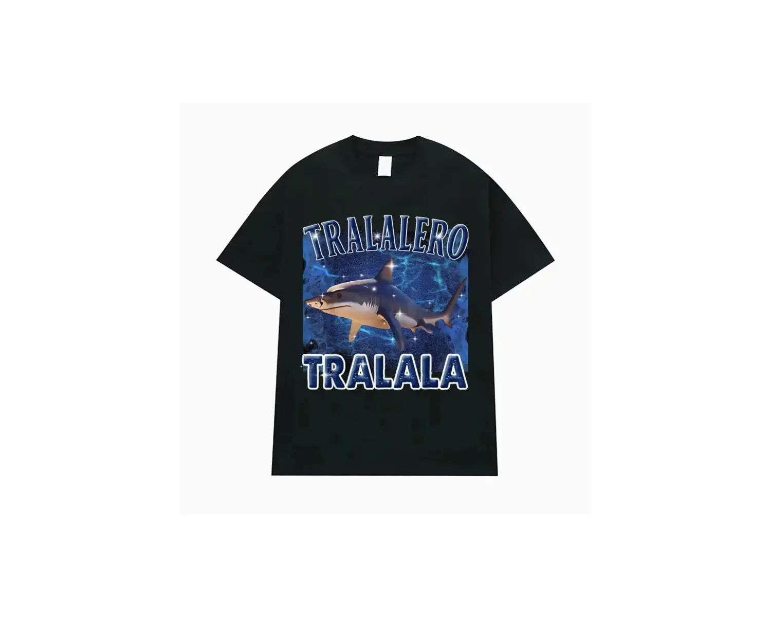 Siyah Tralalero Tralala Komik Köpekbalığı Meme Hediyeler Gotik Vintage T-s