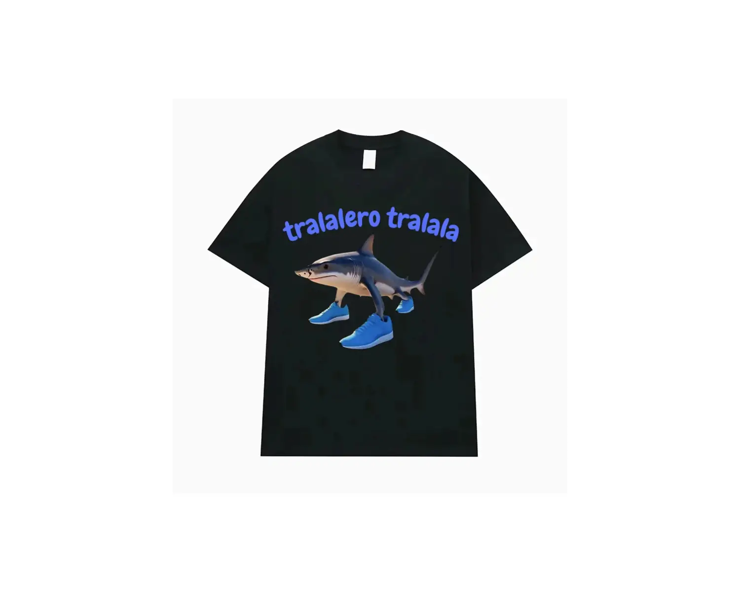 Siyah Tralalero Tralala Komik Köpekbalığı Meme Hediyeler Gotik Vintage T-s