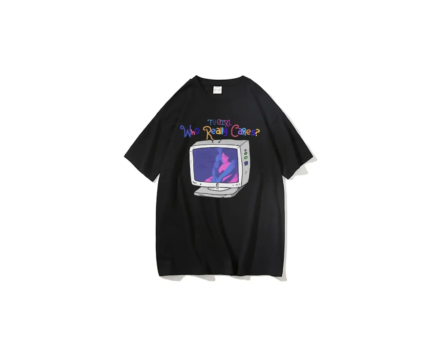 Siyah TV Tshirt Unisex Fransız Çıkış Albümü Hediye Indie Müzik Fan Tee Severler Rock Ba