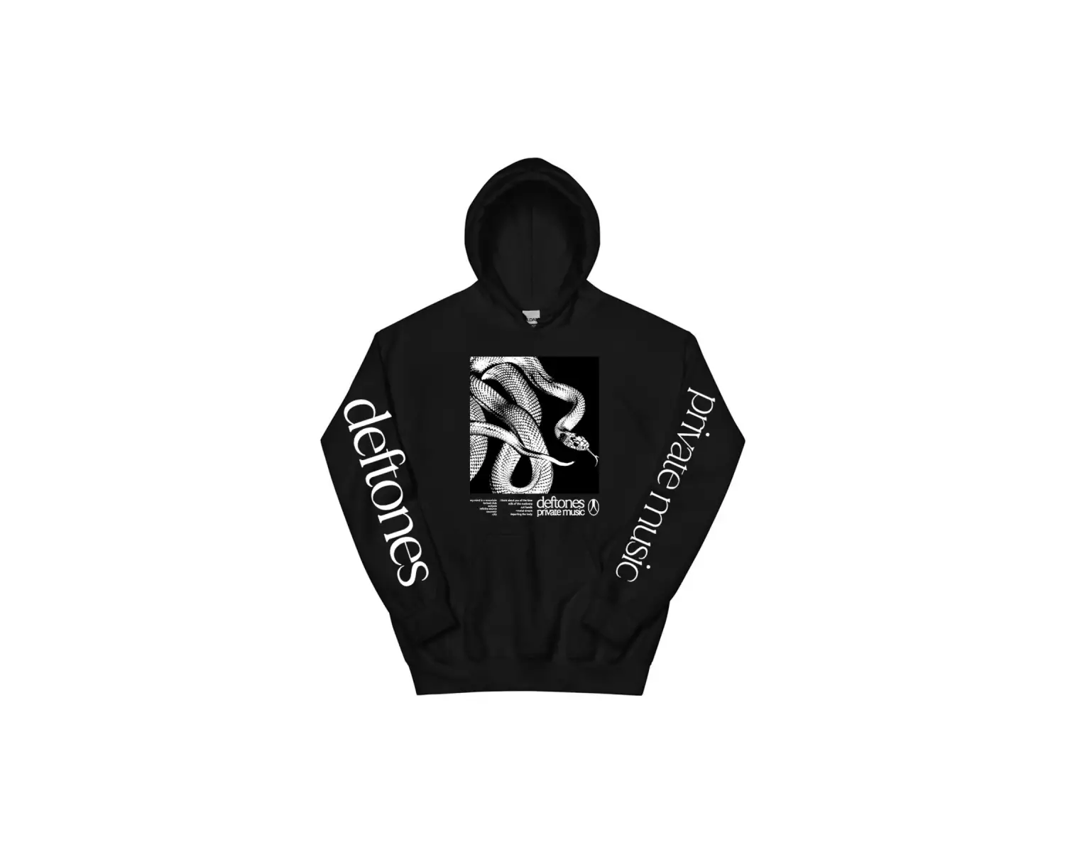 Siyah Unisex Deftones Özel Müzik Kapüşonlular 2025 Albümü Grafik Baskı Sonbahar S