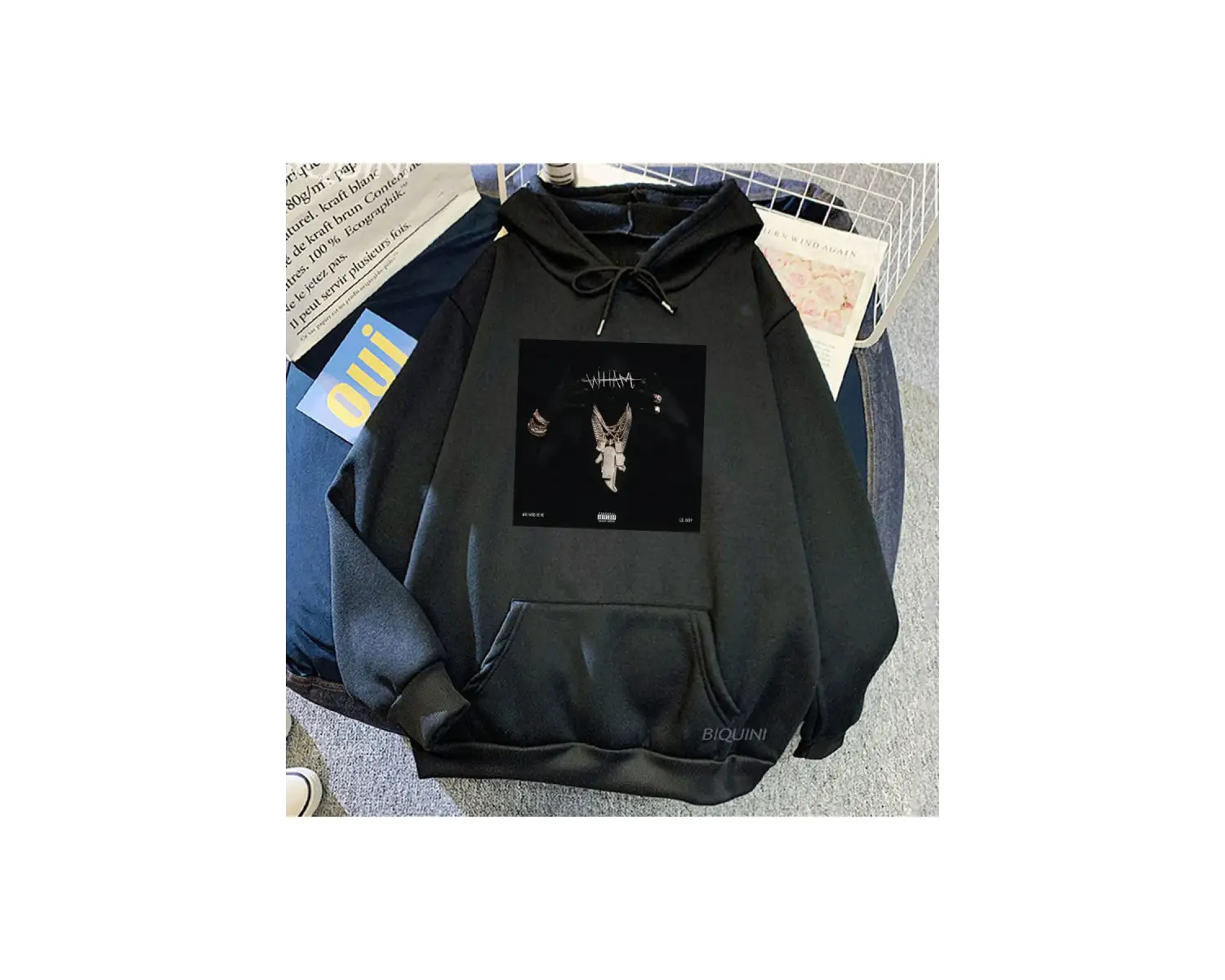 Siyah Unisex Lil Baby WHAM Who Hard As Me Heavy Mental Fashion Sweatshirt for Winter Fleece