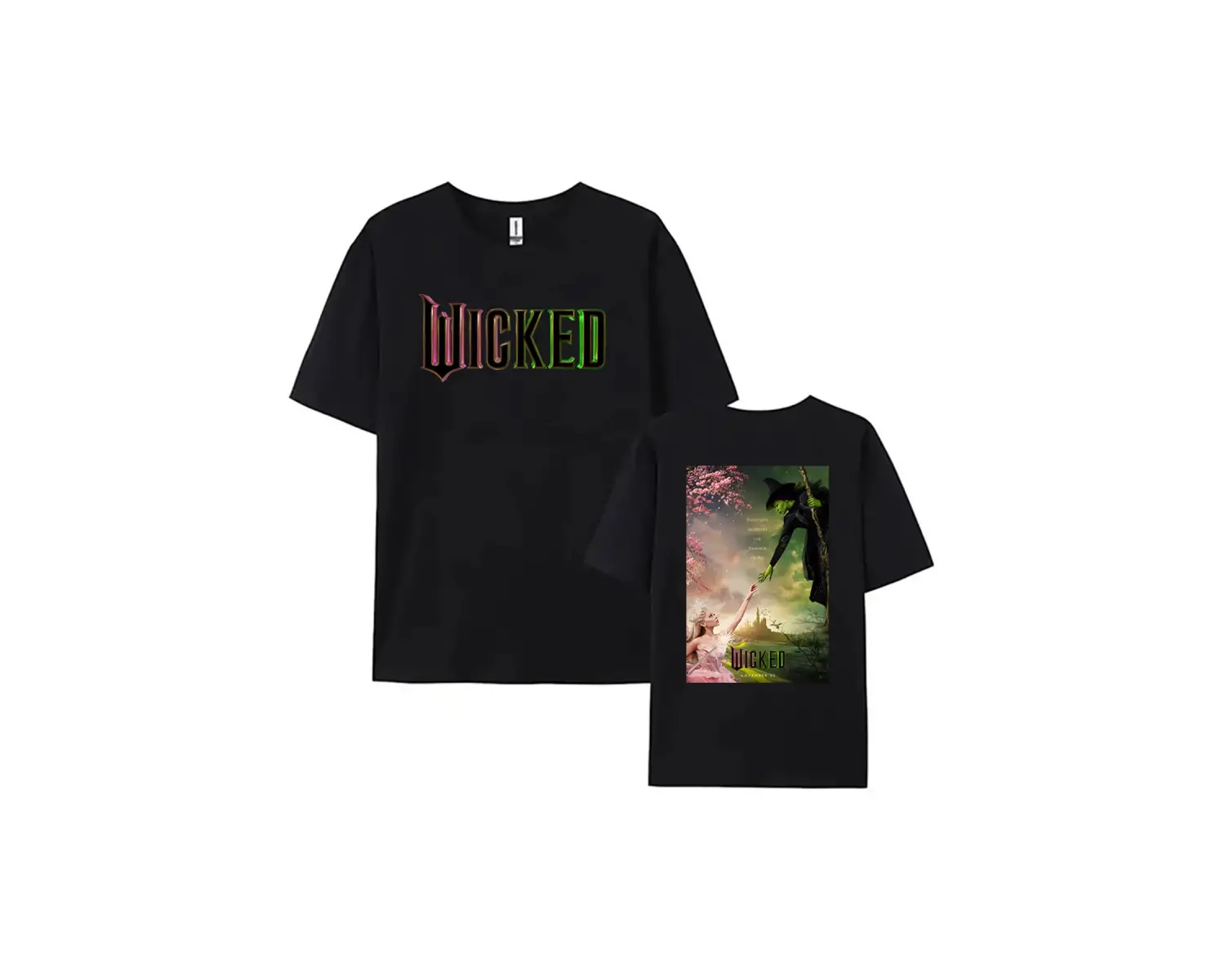 Siyah Wicked Fantasy Movies Graphic Short Sleeve Cotton High Quality R