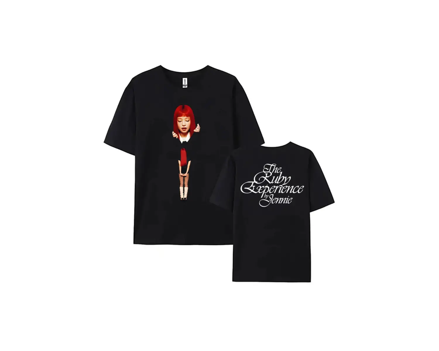 Siyah Yakut Deneyimi Crewneck Jennie Ruby Albümü Baskı Jennie Tek,