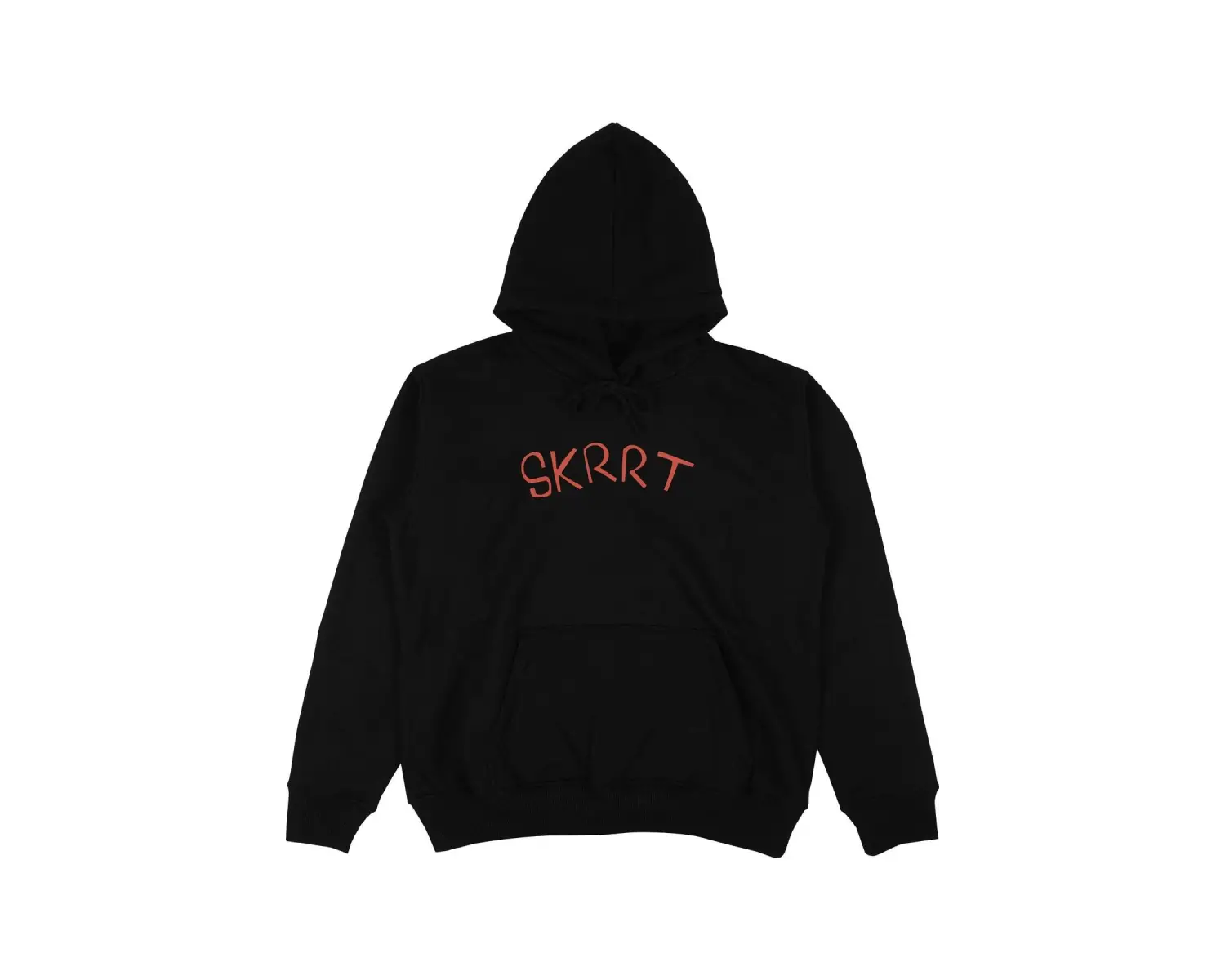 Skrrt Siyah Oversize Unisex Kapüşonlu Sweatshirt Hoodie