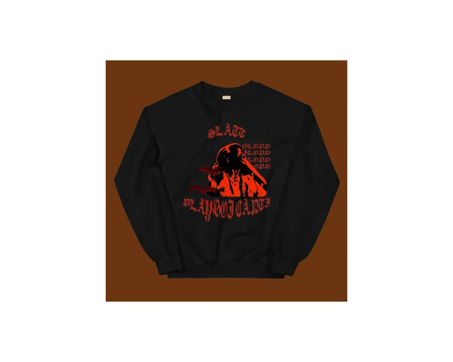 Slatted Playboi Carti Sweatshirt Beyaz