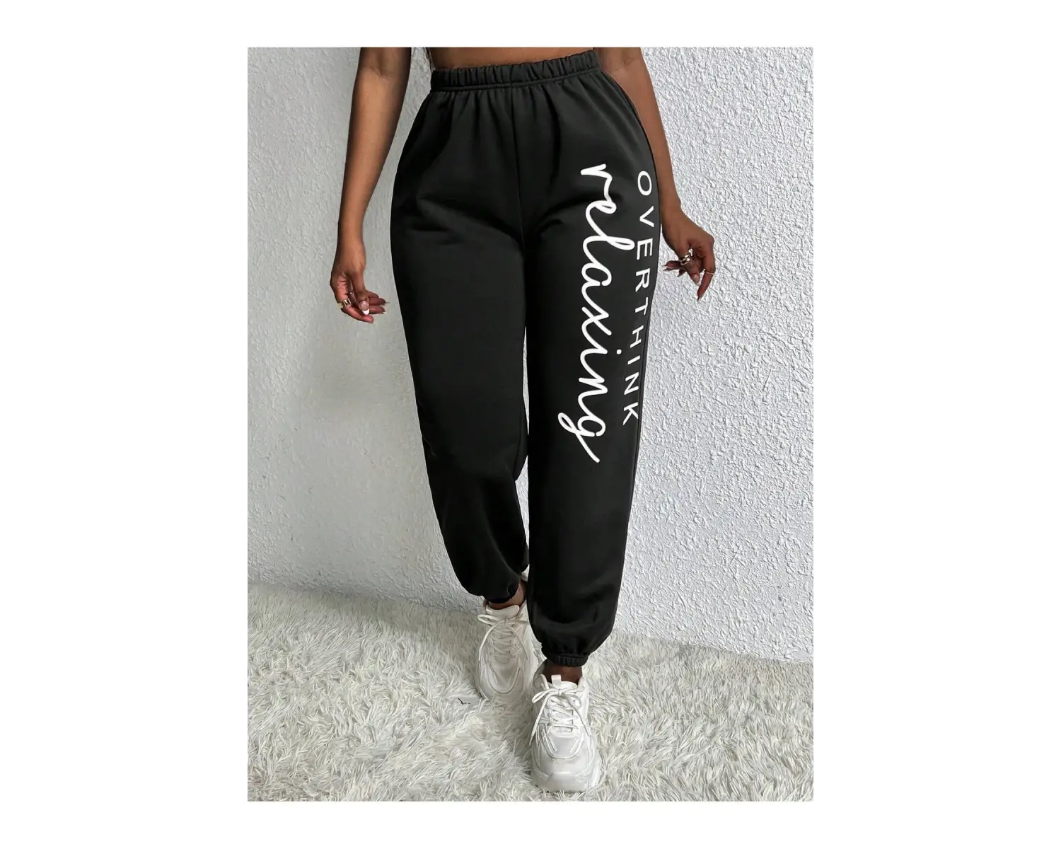 Slayr Letter Graphic Elastic Waist 4 Mevsim Eşofman