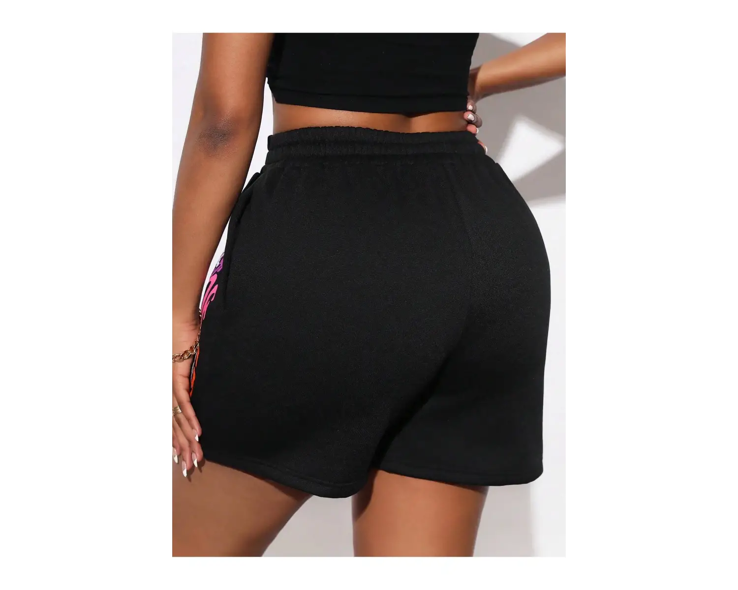 Slayr Slogan Graphic Elastic Waist Şort