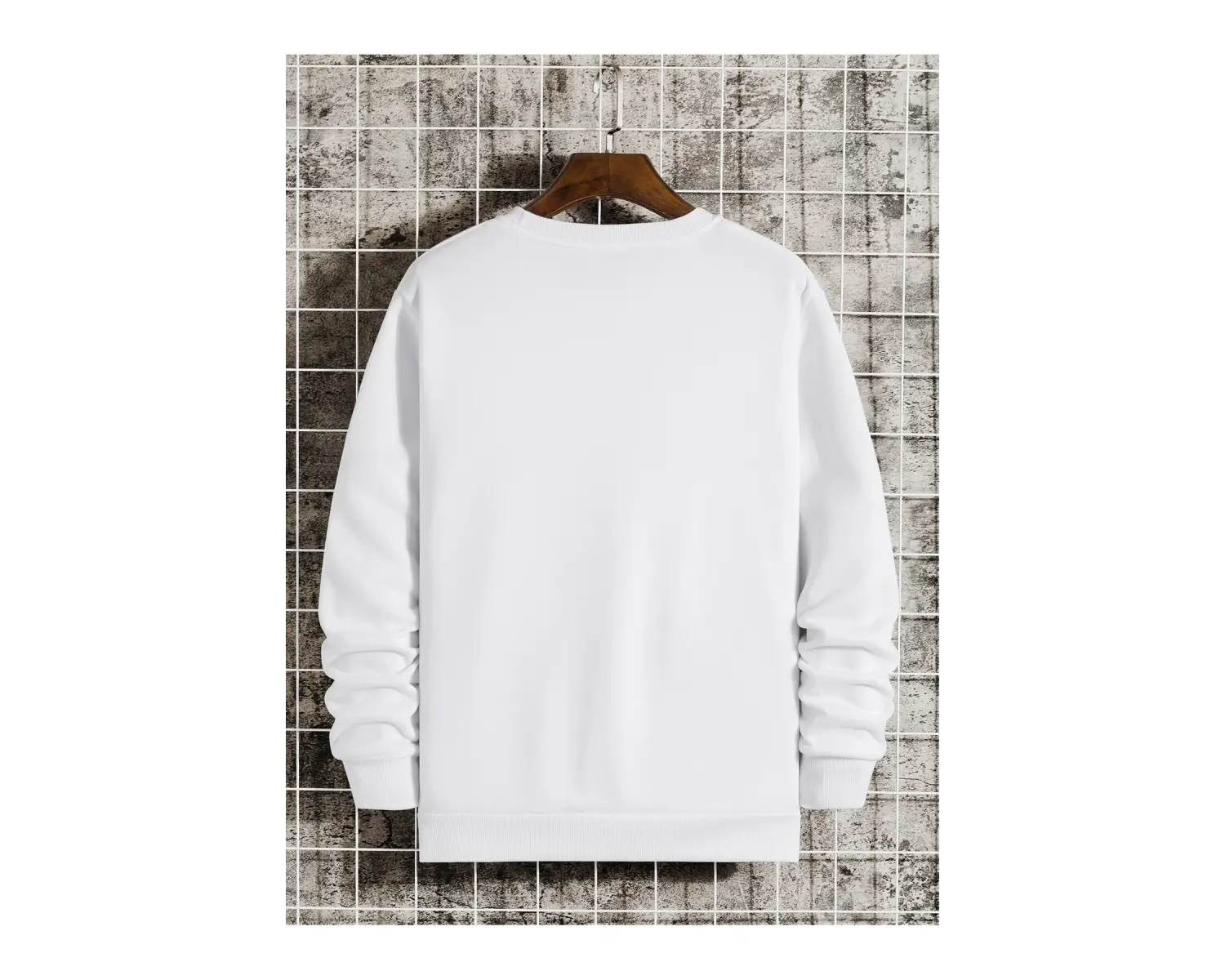 Slogan & Building Print Pullover Beyaz