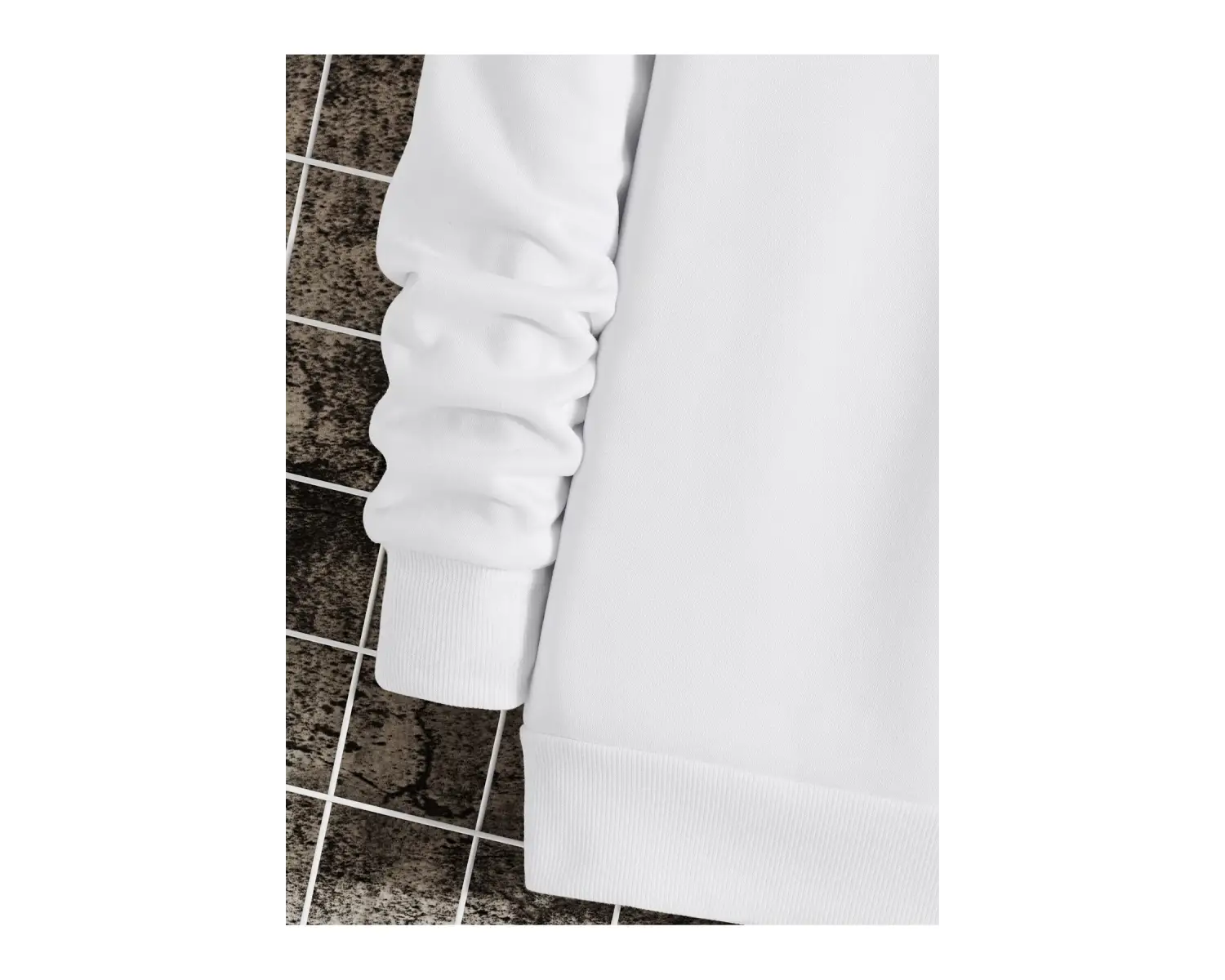 Slogan & Building Print Pullover Beyaz