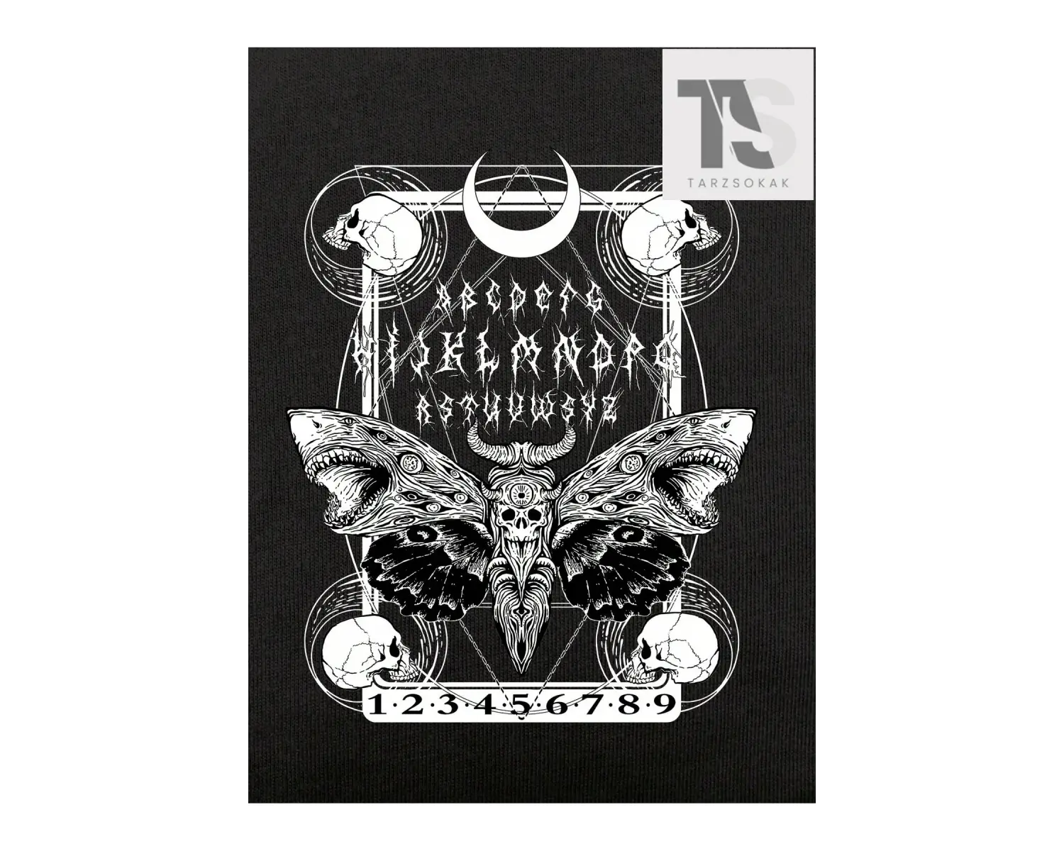 Slogan Grafikli Düşük Omuz Oversize Tişört