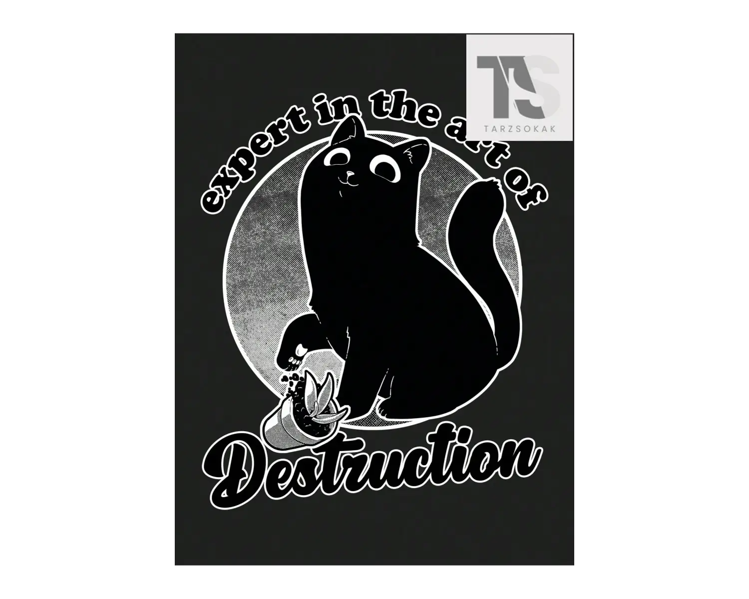 Slogan Grafikli Düşük Omuzlu Tişört