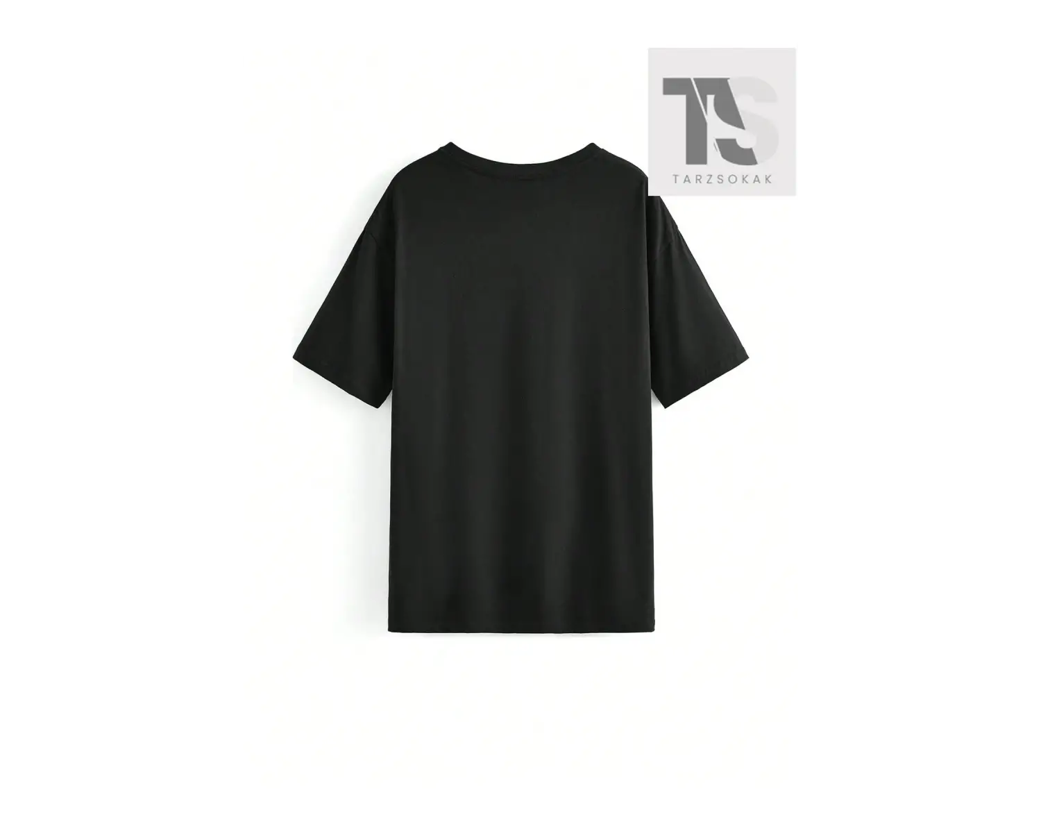 Slogan Grafikli Düşük Omuzlu Tişört