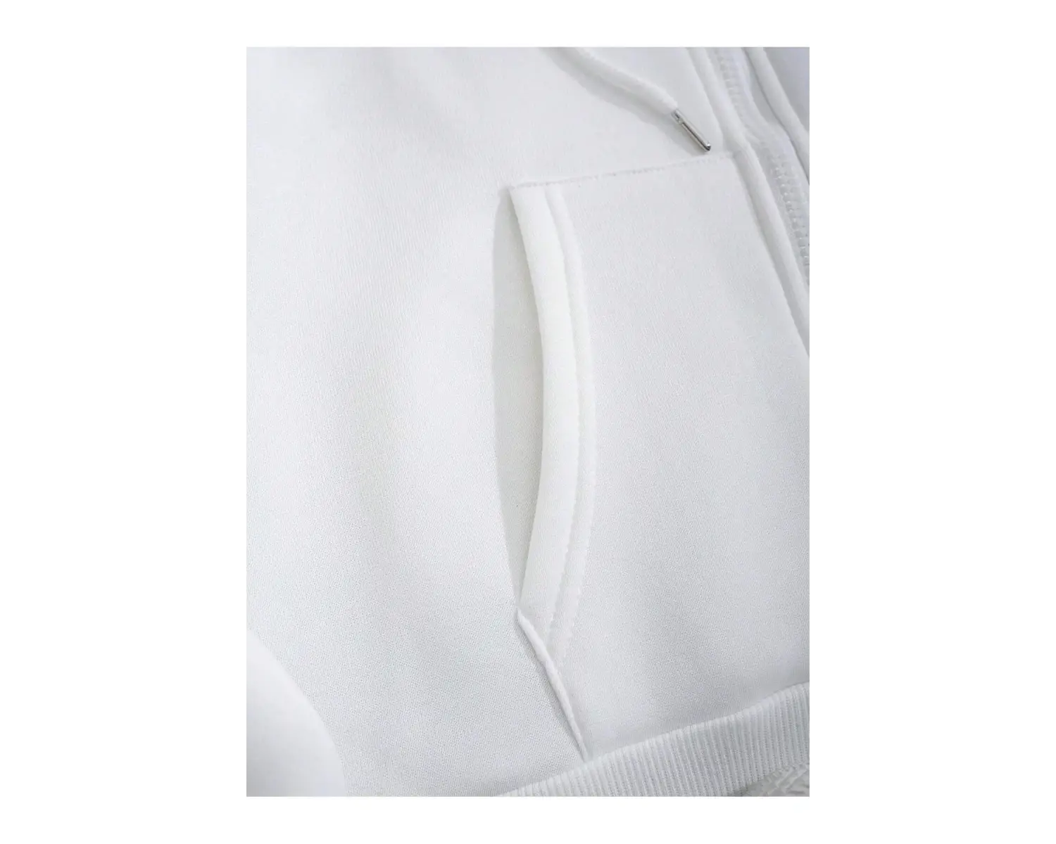 Slogan Graphic Drawstring Lined Kangaroo Pocket Hoodie Beyaz