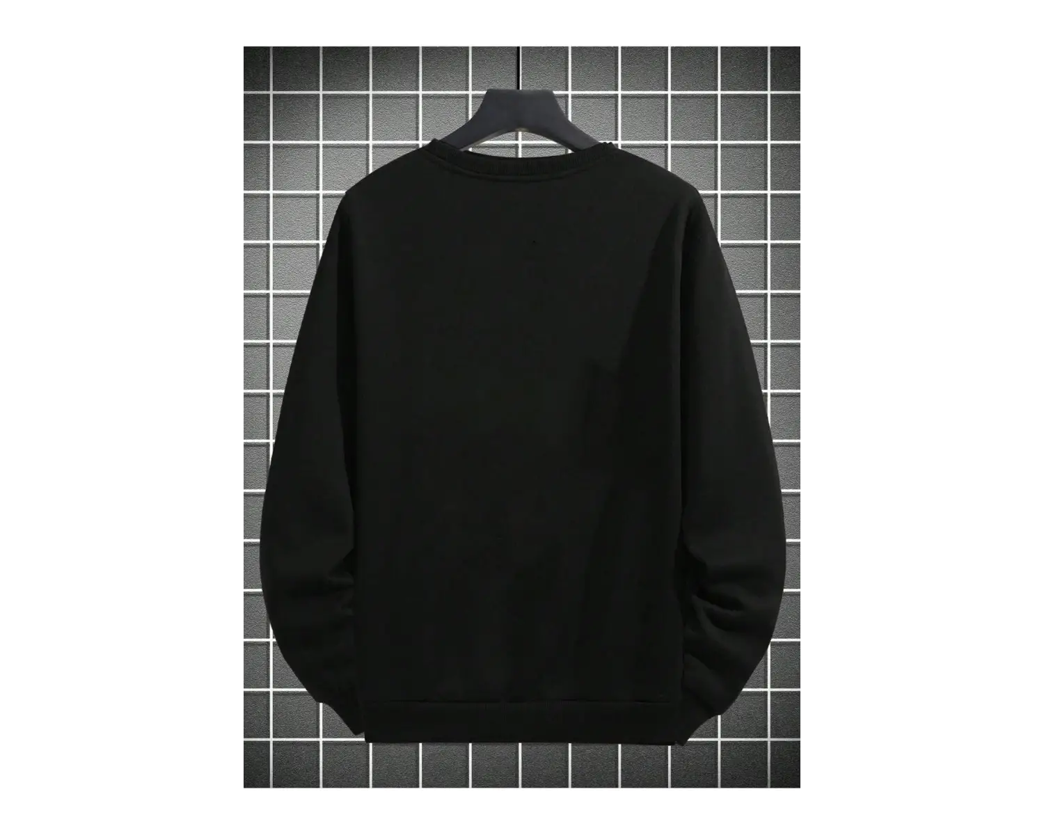 Slogan Graphic Drop Shoulder Sweatshirt Siyah