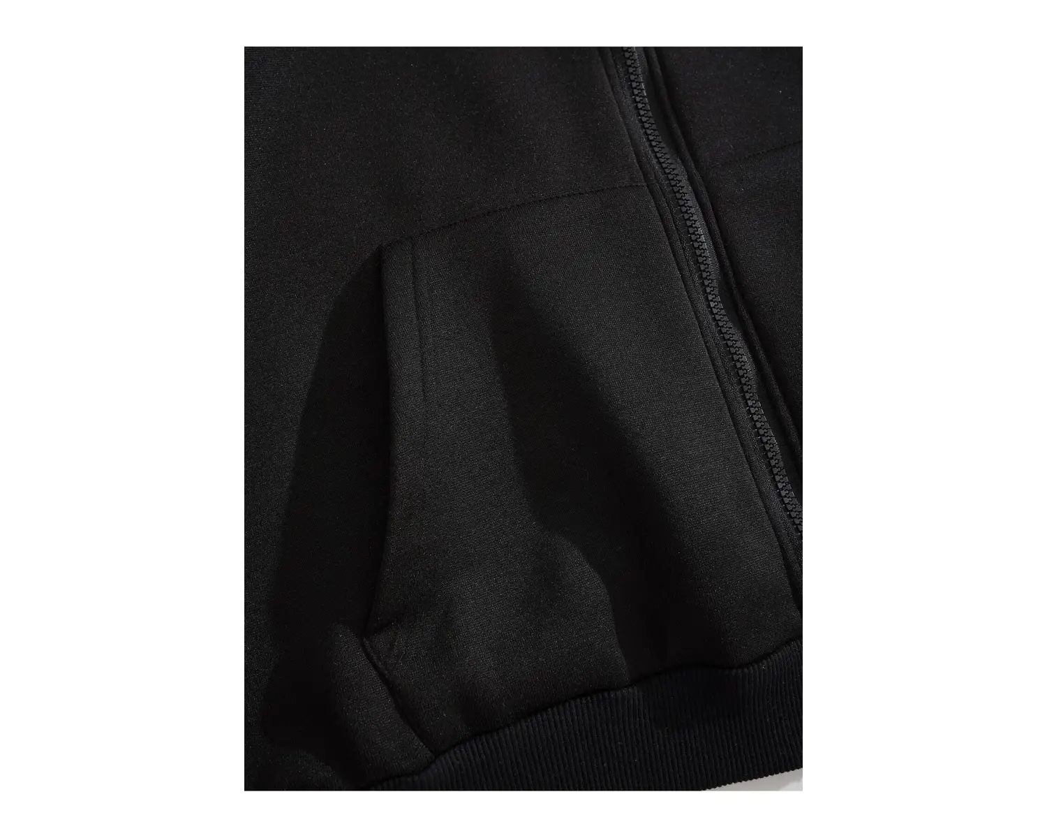 Slogan Graphic Zip Up Drawstring Lined Hoodie Siyah