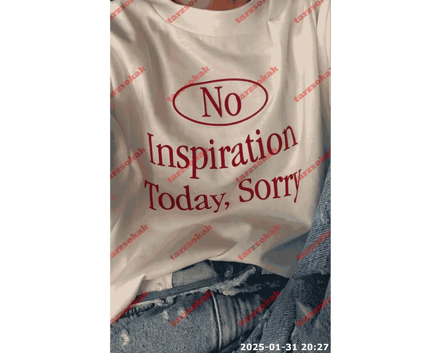 Slogan Unisex Yazılı Oversize Tshirt TWGWBR14