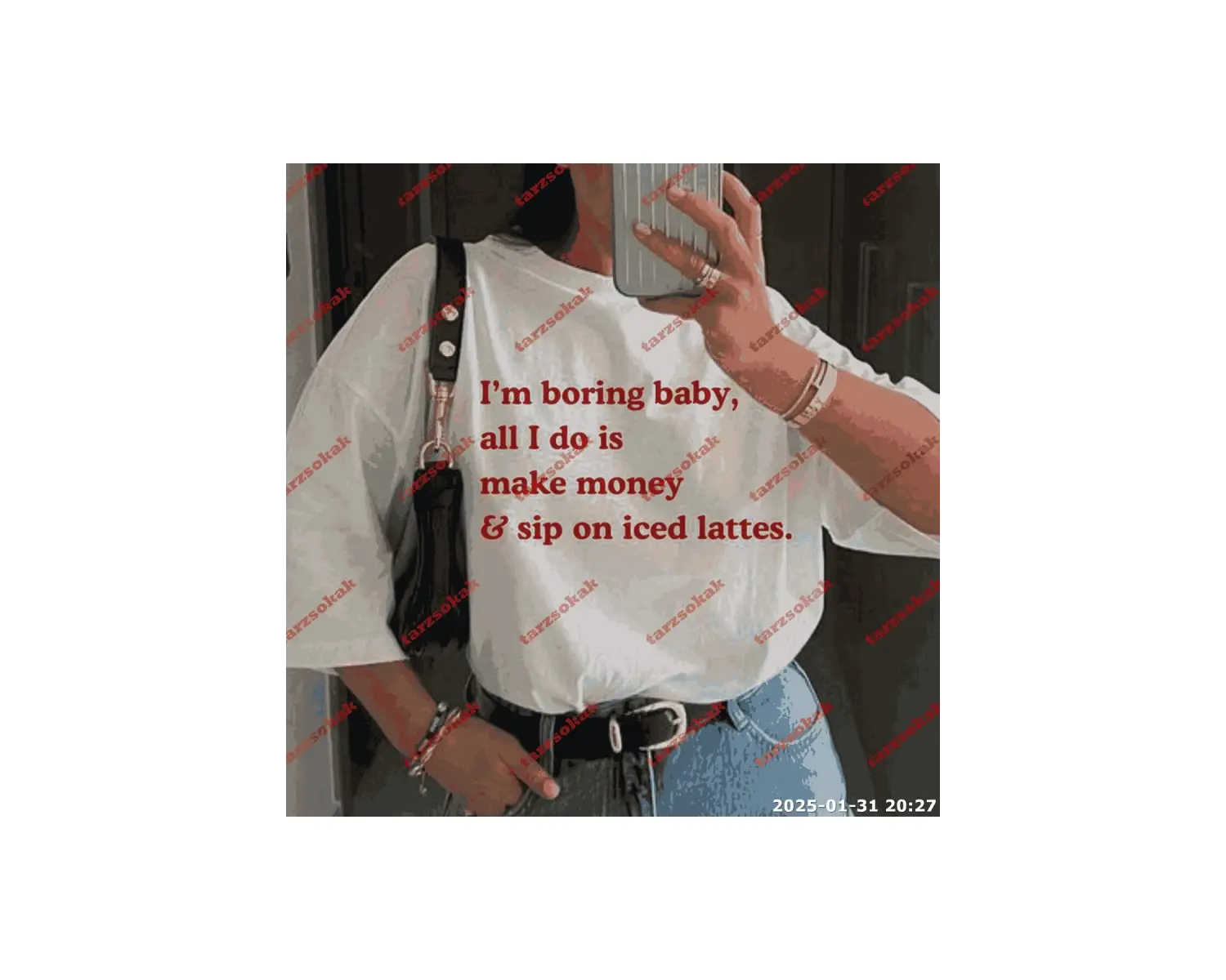 Slogan Unisex Yazılı Oversize Tshirt TWGWBR17