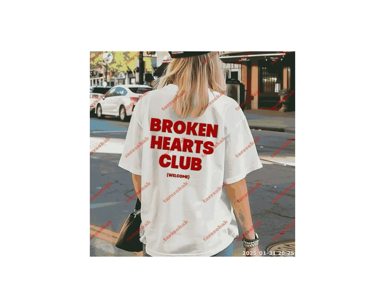 Slogan Unisex Yazılı Oversize Tshirt TWGWBR24