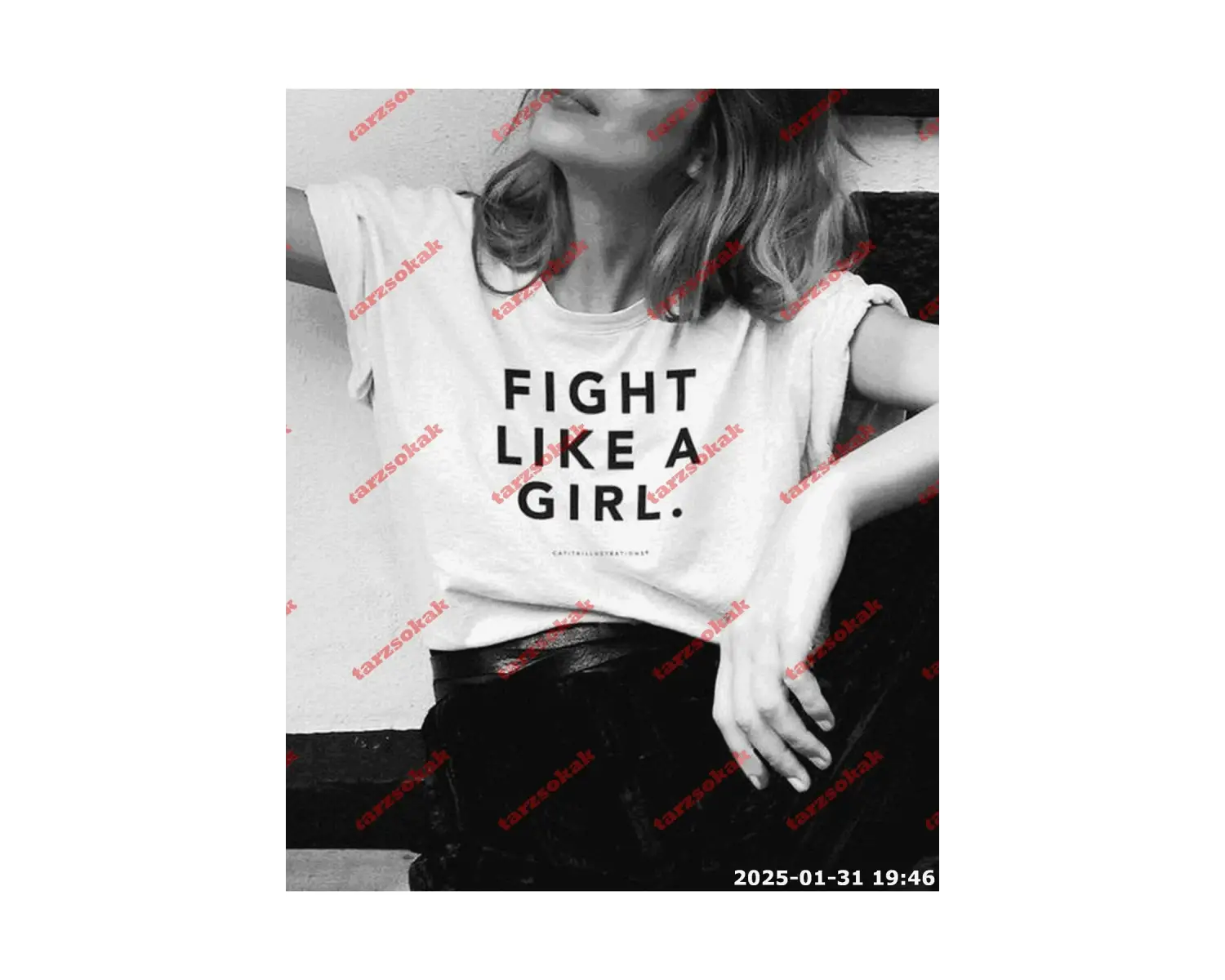 Slogan Unisex Yazılı Oversize Tshirt TWGWBR32