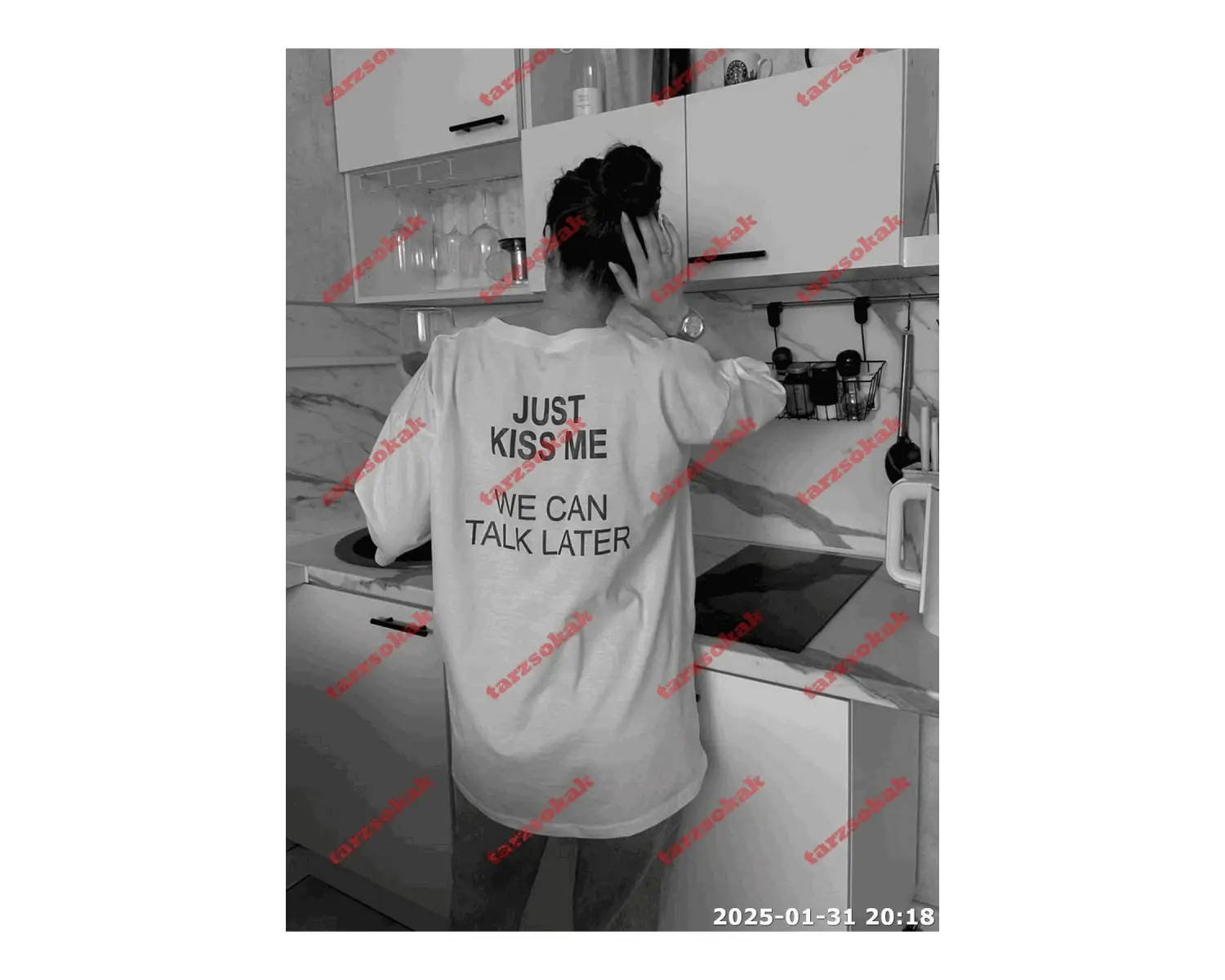 Slogan Unisex Yazılı Oversize Tshirt TWGWBR42