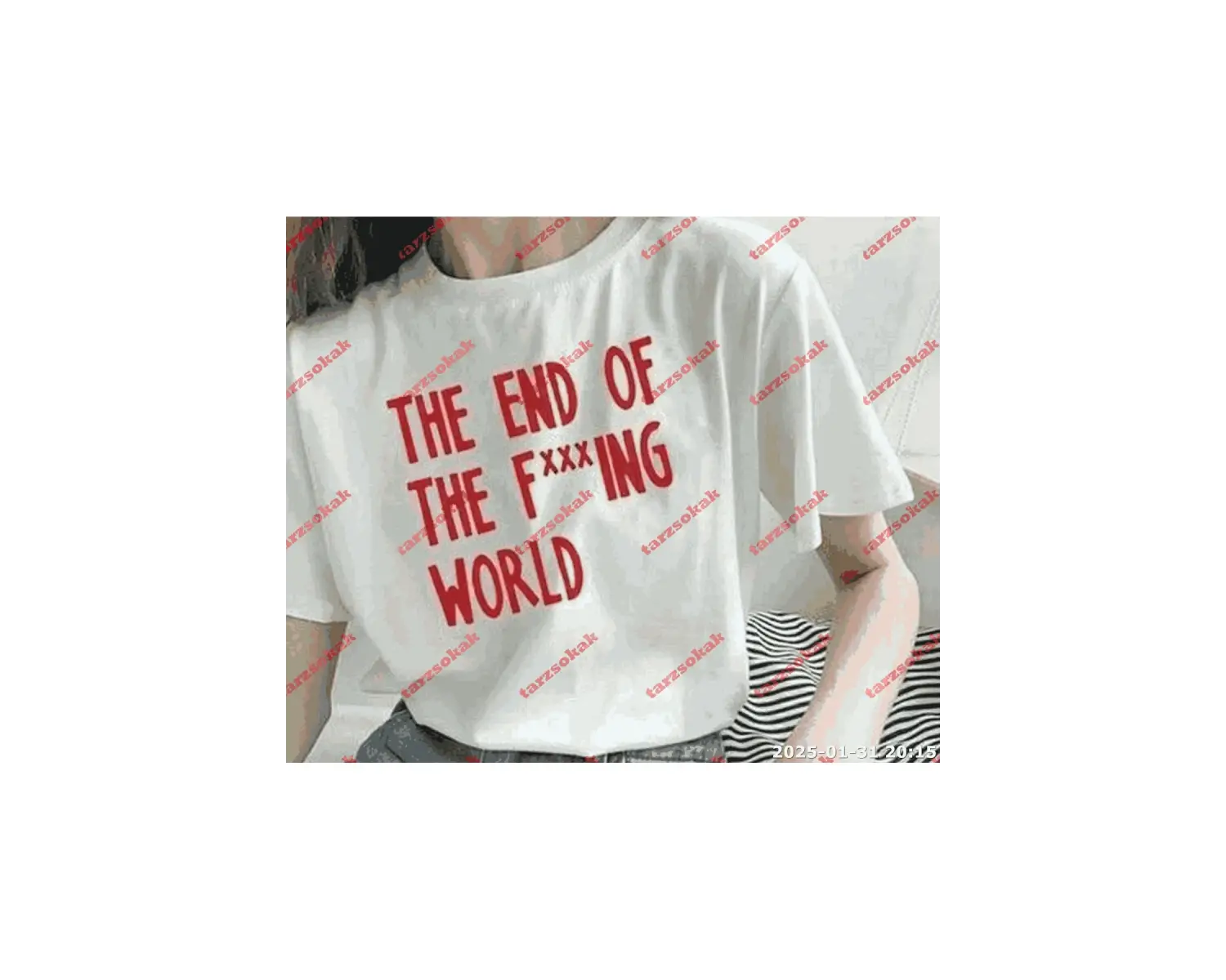 Slogan Unisex Yazılı Oversize Tshirt TWGWBR56