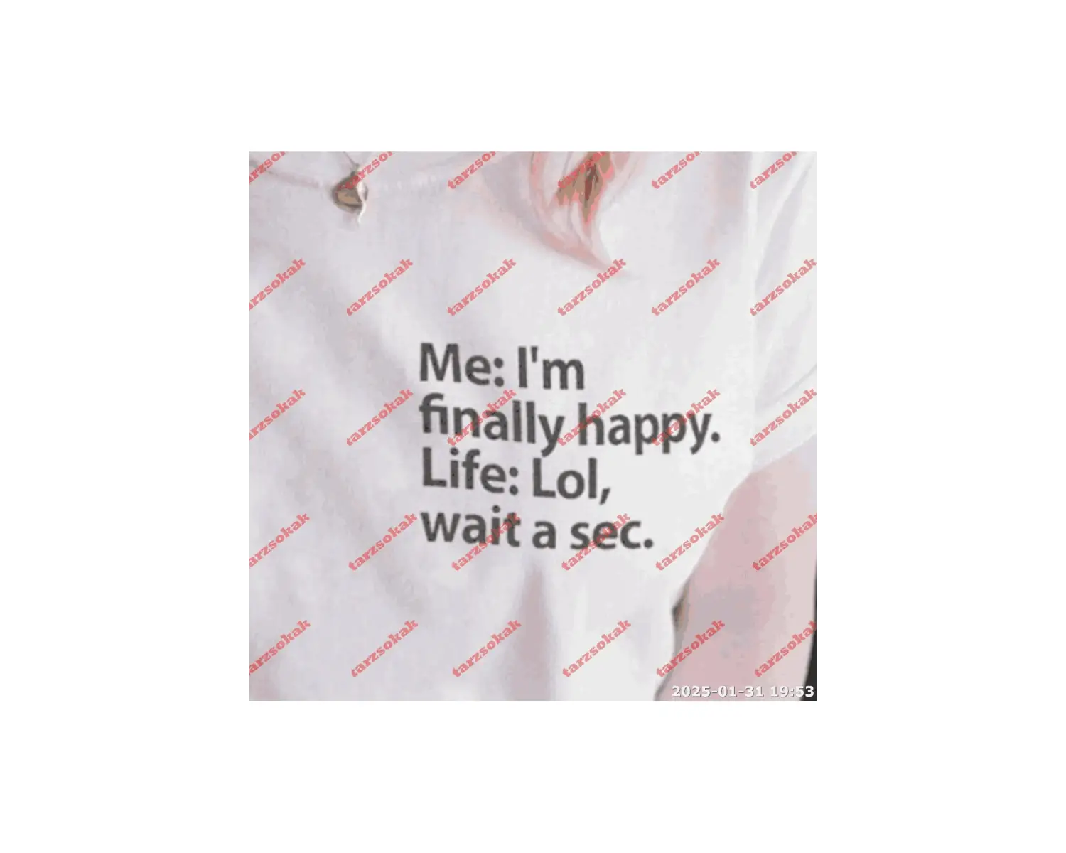 Slogan Unisex Yazılı Oversize Tshirt TWGWBR64