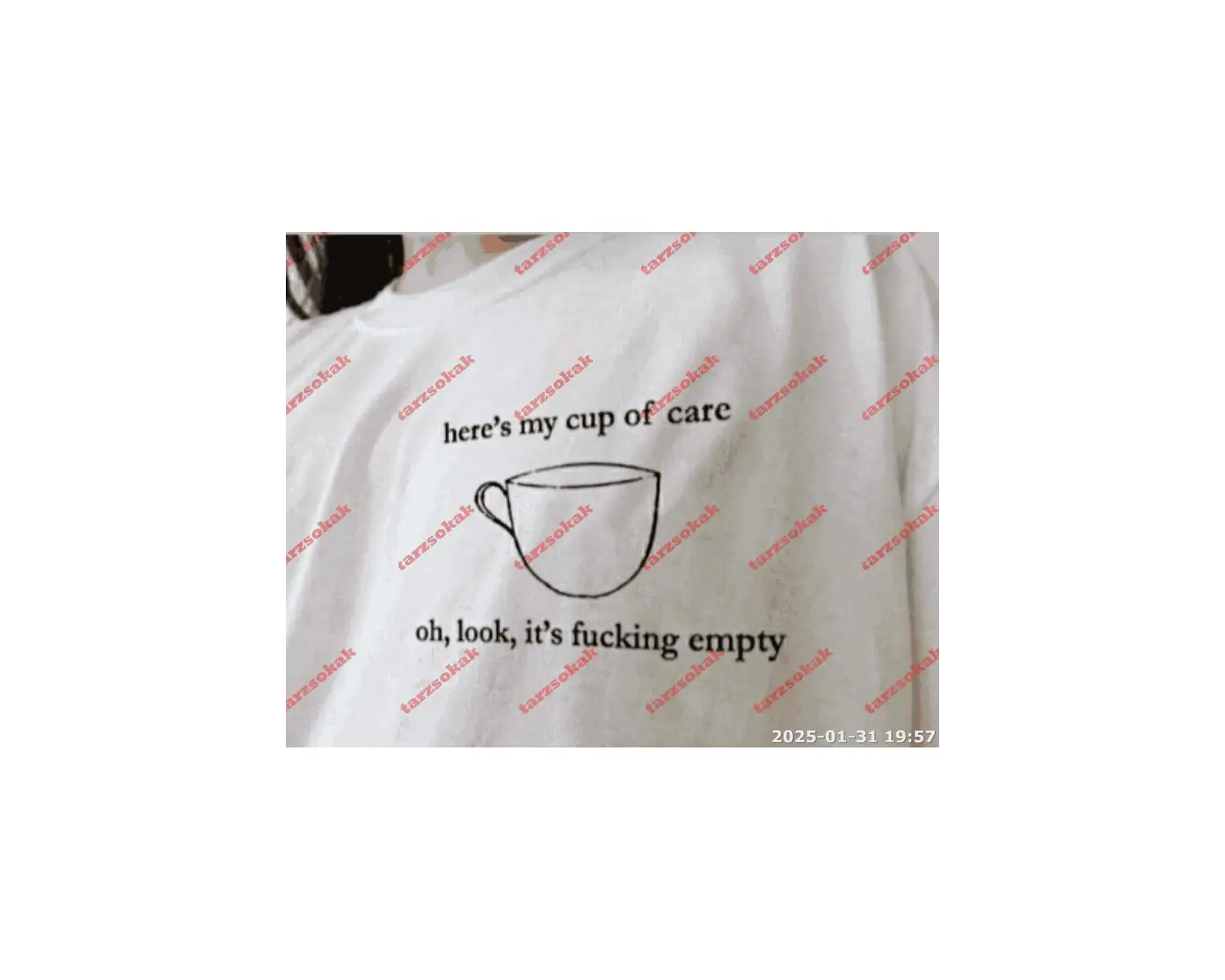 Slogan Unisex Yazılı Oversize Tshirt TWGWBR74