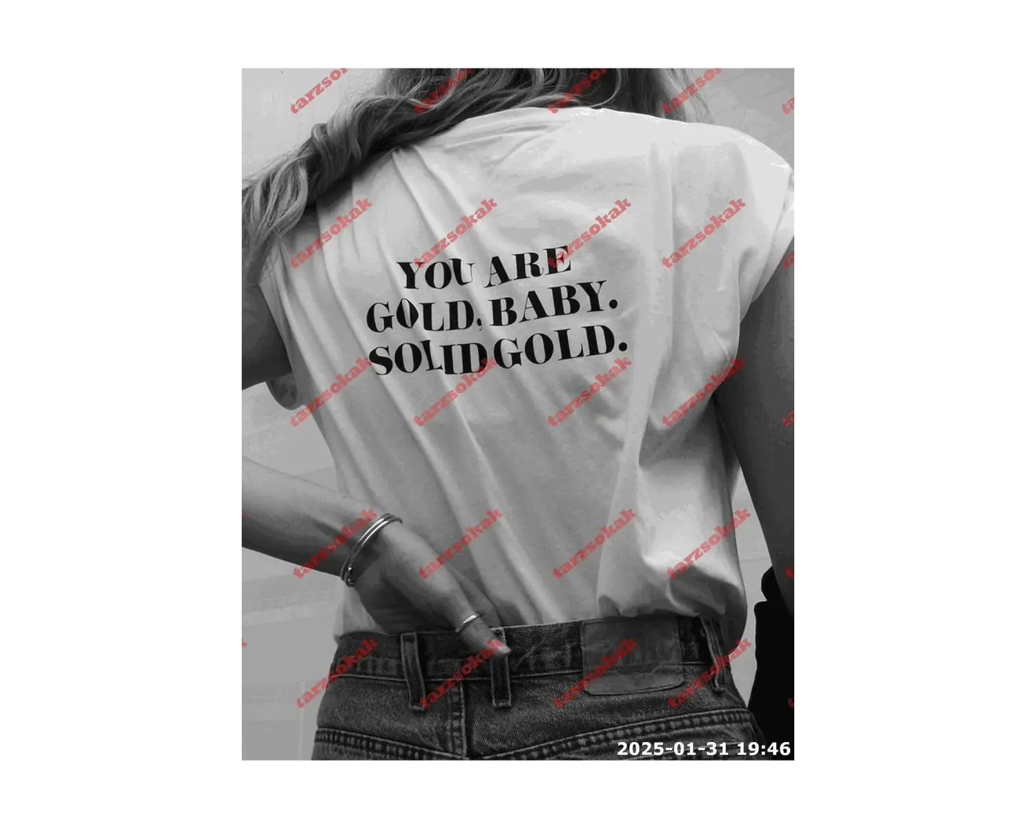 Slogan Unisex Yazılı Oversize Tshirt TWGWBR76