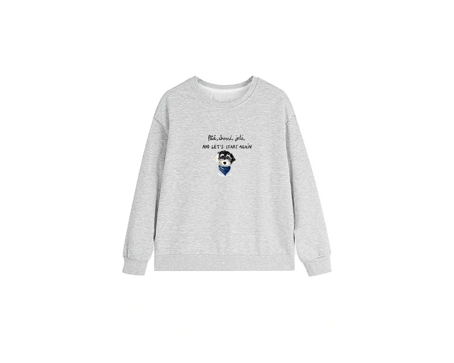 Slogan ve Karikatür Grafikli Düşük Omuz Oversize Sweat Beyaz