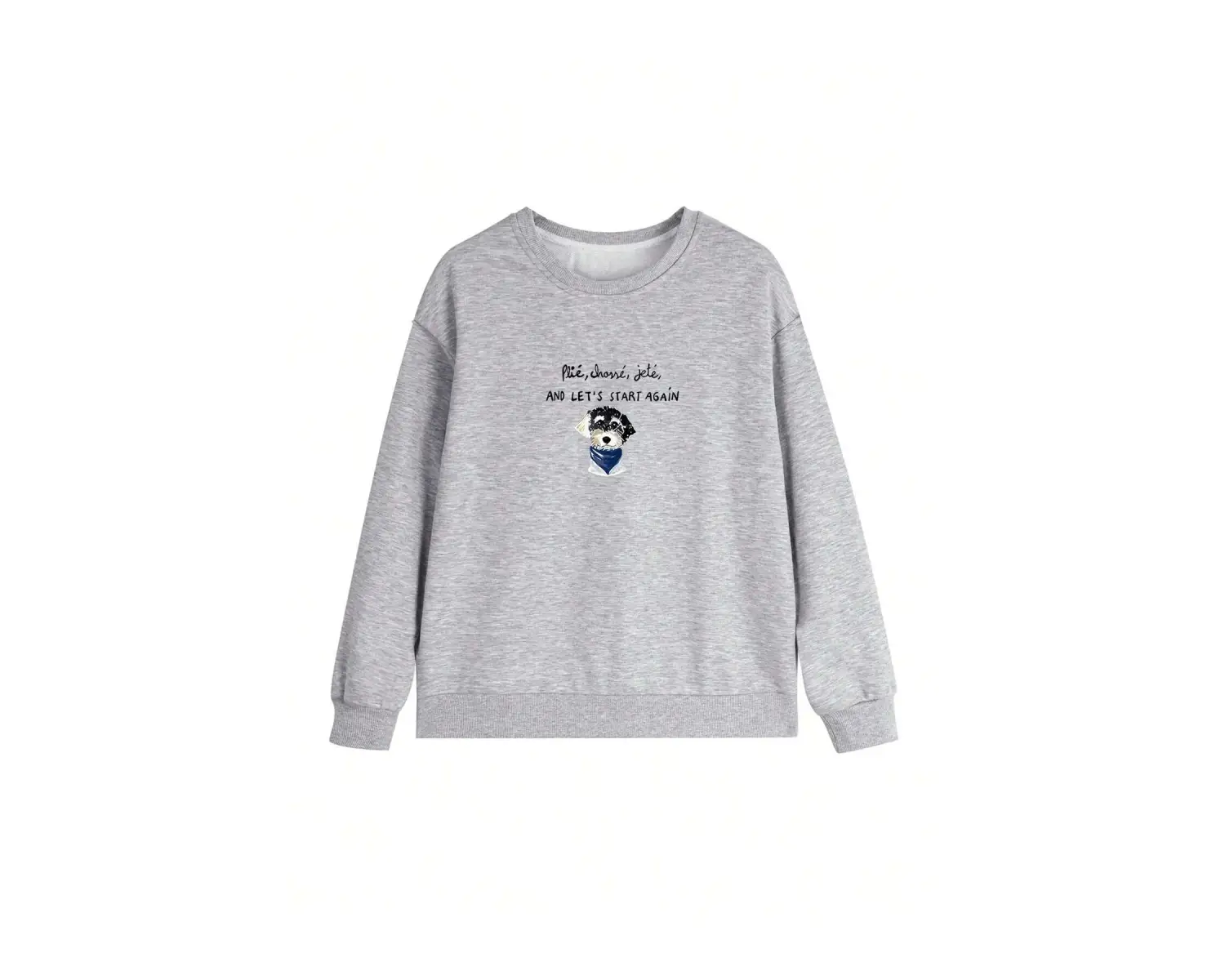 Slogan ve Karikatür Grafikli Düşük Omuz Oversize Sweat Beyaz