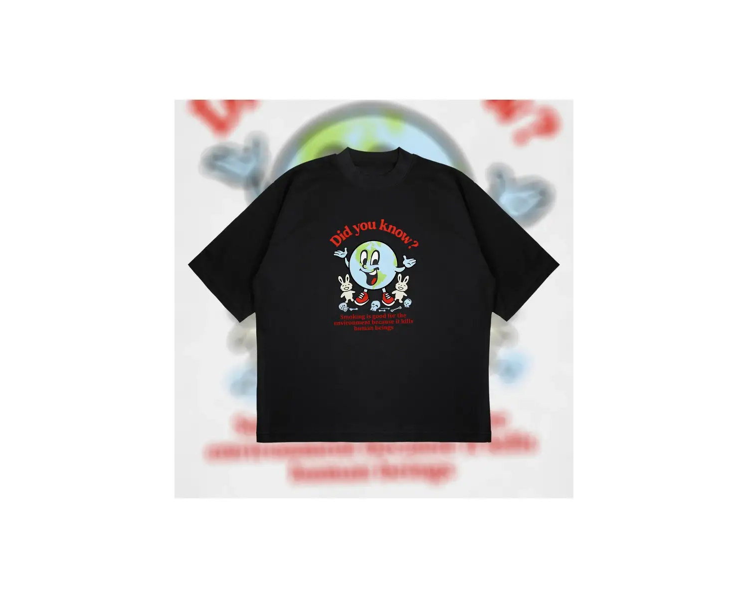 Smoke Is Good Oversize Unisex Pamuklu Nefes Alan Kalın Kumaşlı