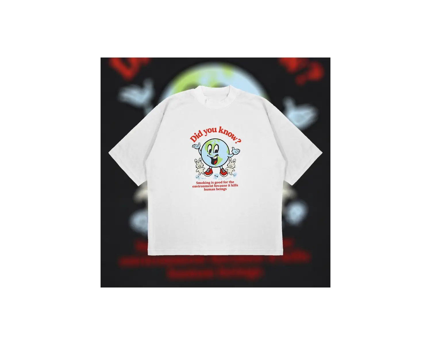 Smoke Is Good Oversize Unisex Pamuklu Nefes Alan Kalın Kumaşlı