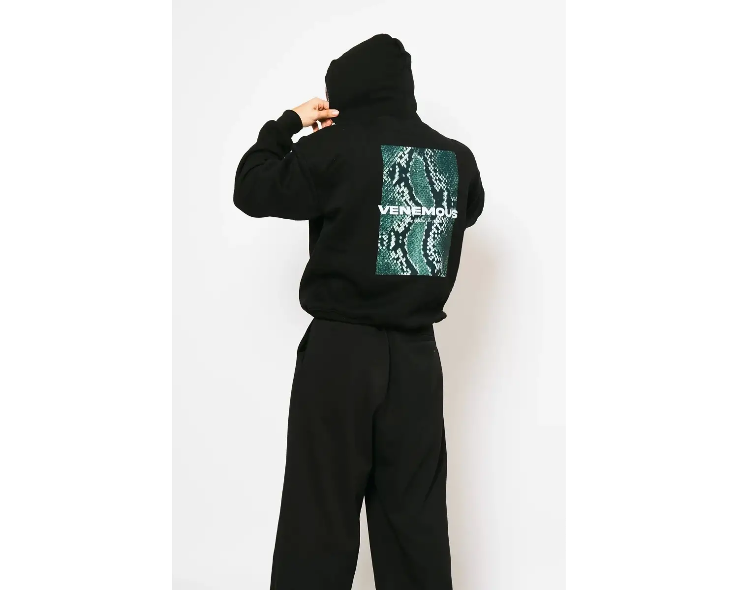 Snake Venomous Baskılı Oversize Unisex Premium Siyah