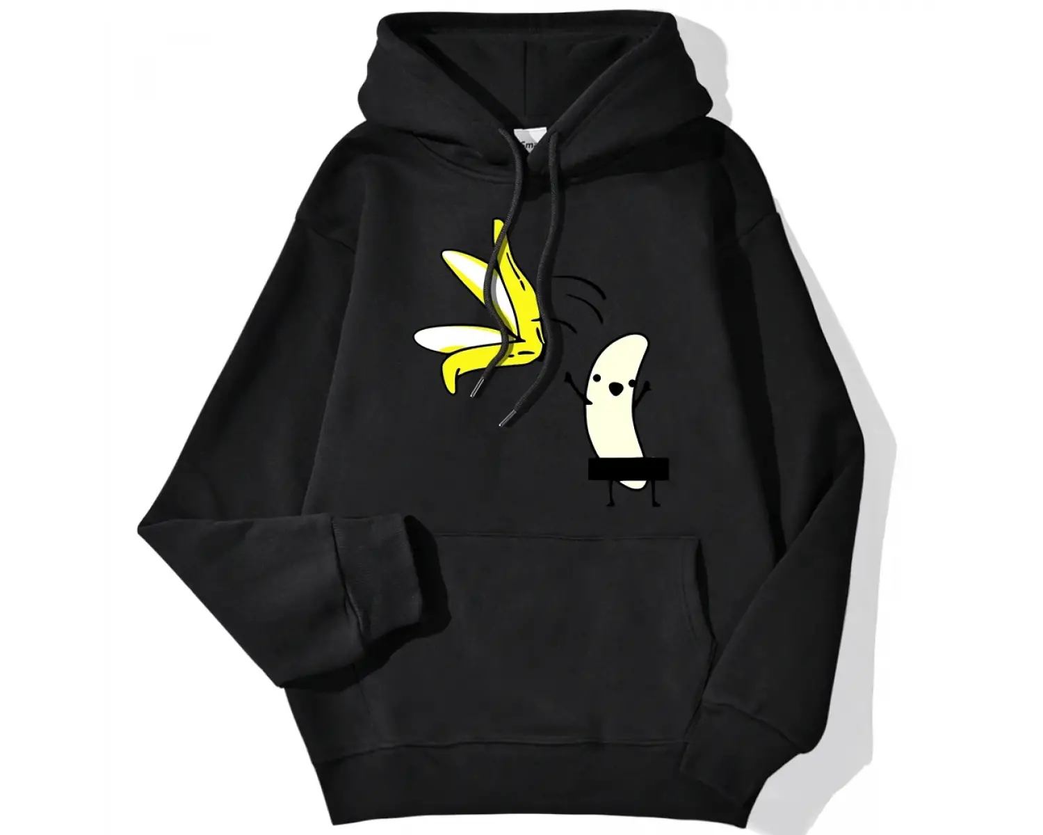 Sokak Bayanlar Kapüşonlular Muz Kabuğu Çıkaralım Komik Baskı Giyim Rahat Sıcak Tişörtü Kadın