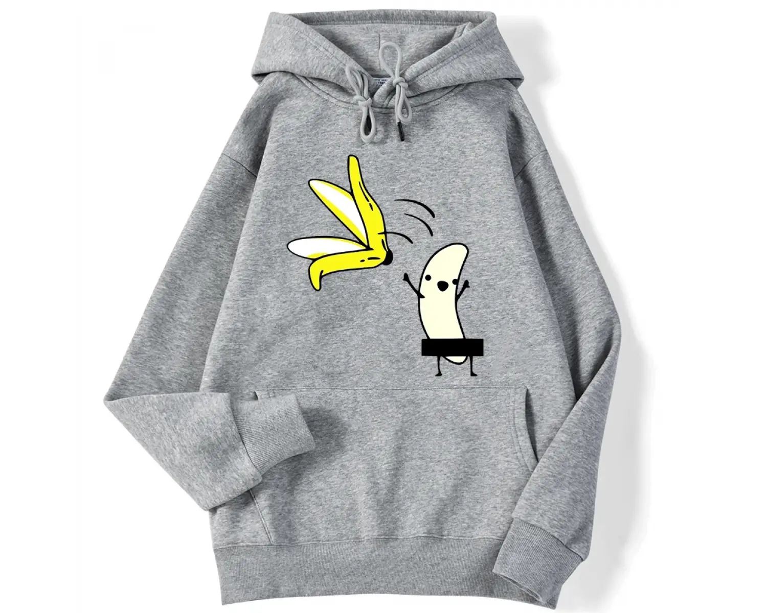 Sokak Bayanlar Kapüşonlular Muz Kabuğu Çıkaralım Komik Baskı Giyim Rahat Sıcak Tişörtü Kadın