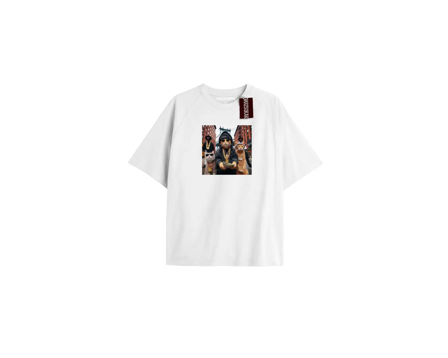 Sokak Trend Tasarım El Gato Tatlı Ve Piskopat Kediler Beyazelgato10