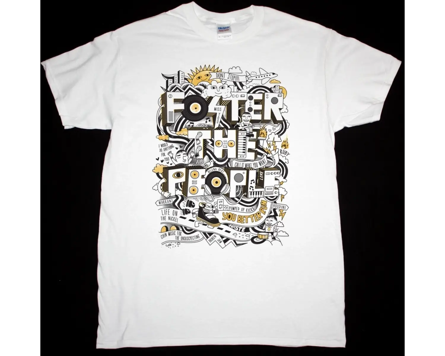 SOLSTICE 1992 NEW WHITE T-SHIRT ÖN BASKILI