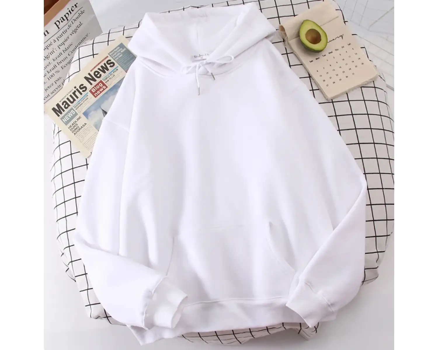 Sonbahar rahat kadın katı kapşonlu rahat streç tişörtü gevşek cep sıcak giysiler moda sokak k