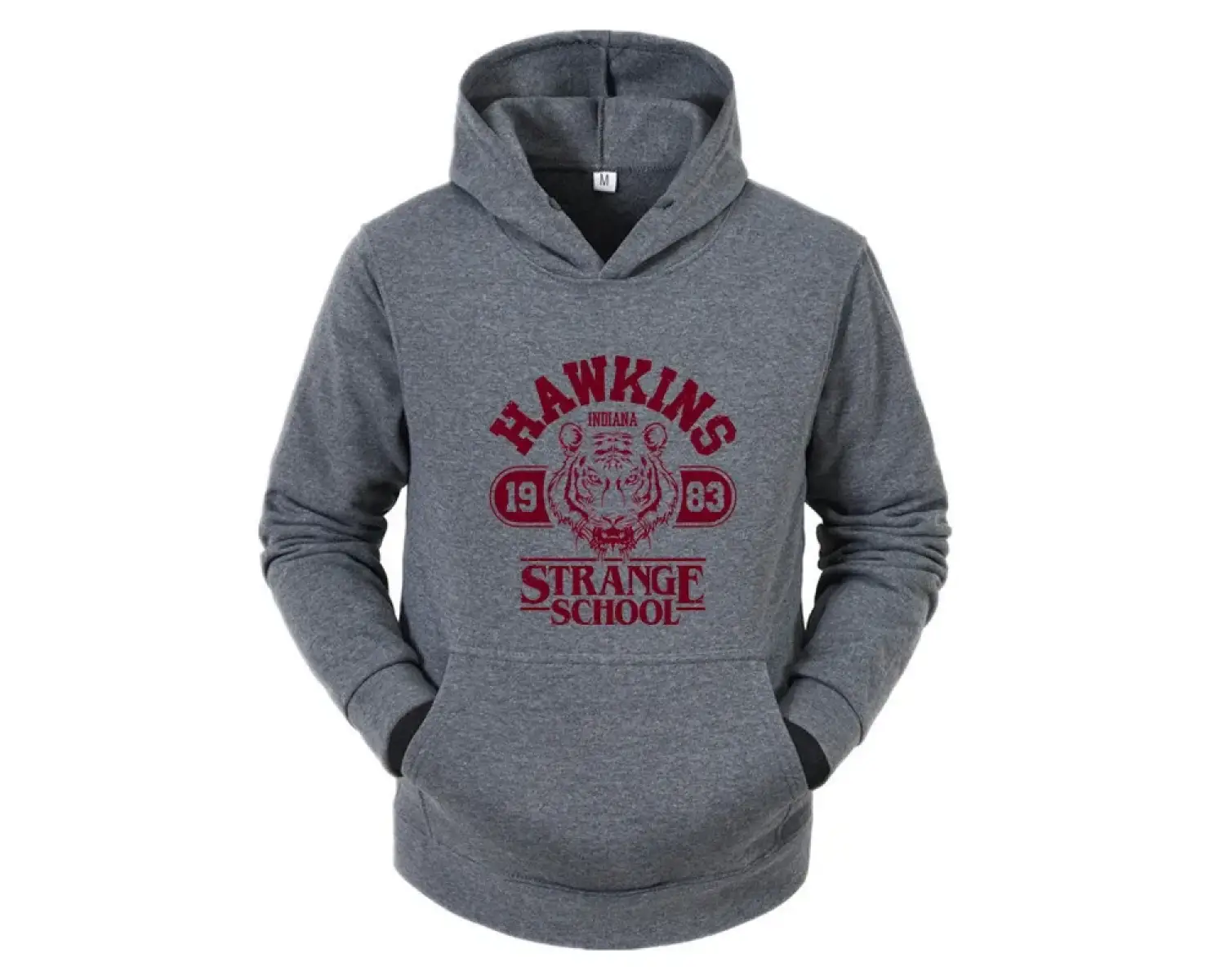 Sonbahar ve Kış Rahat Sokak Tişörtleri Erkekler ve Kadınlar için Hawkins Lisesi Indiana 1983